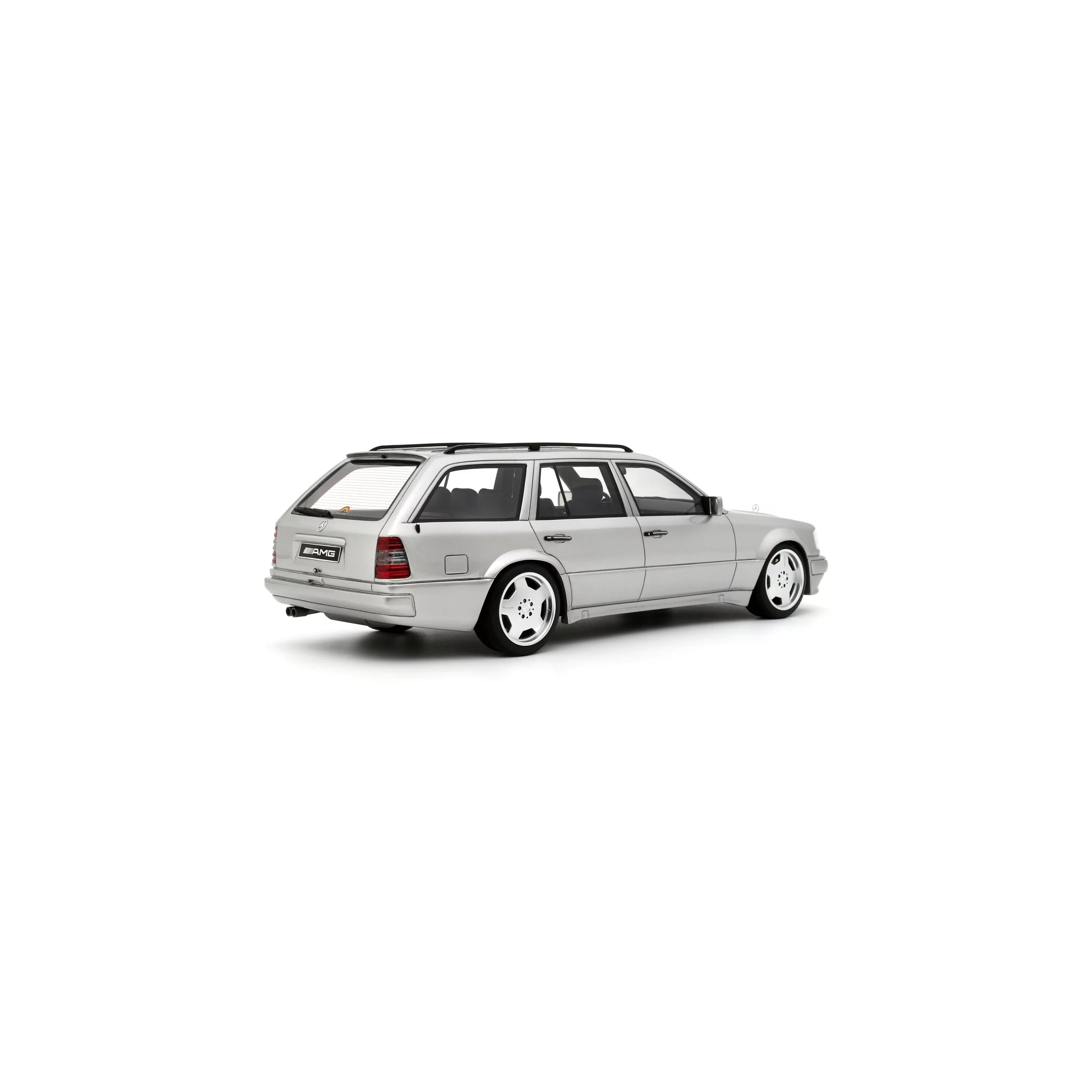 Otto 1996 Mercedes-Benz 70TE AMG W124 Wagon Brilliant Silver 744 1:18 - Image 5