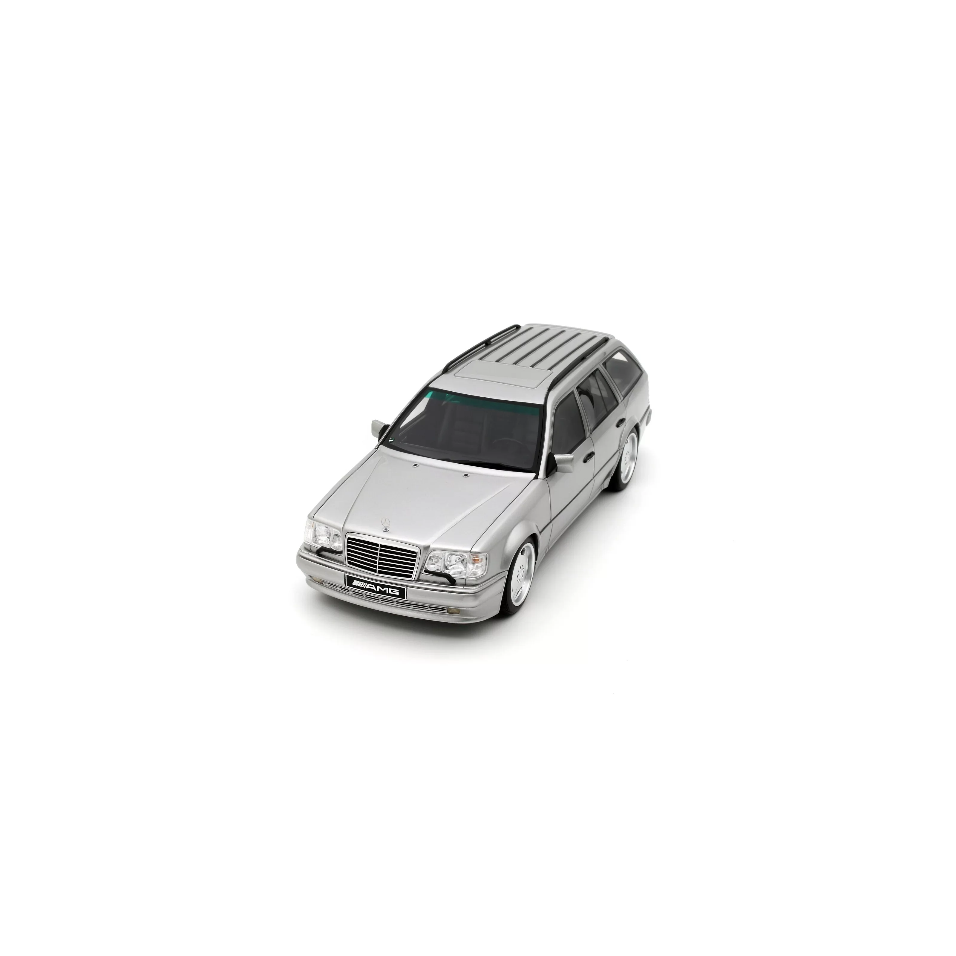 Otto 1996 Mercedes-Benz 70TE AMG W124 Wagon Brilliant Silver 744 1:18 - Image 9