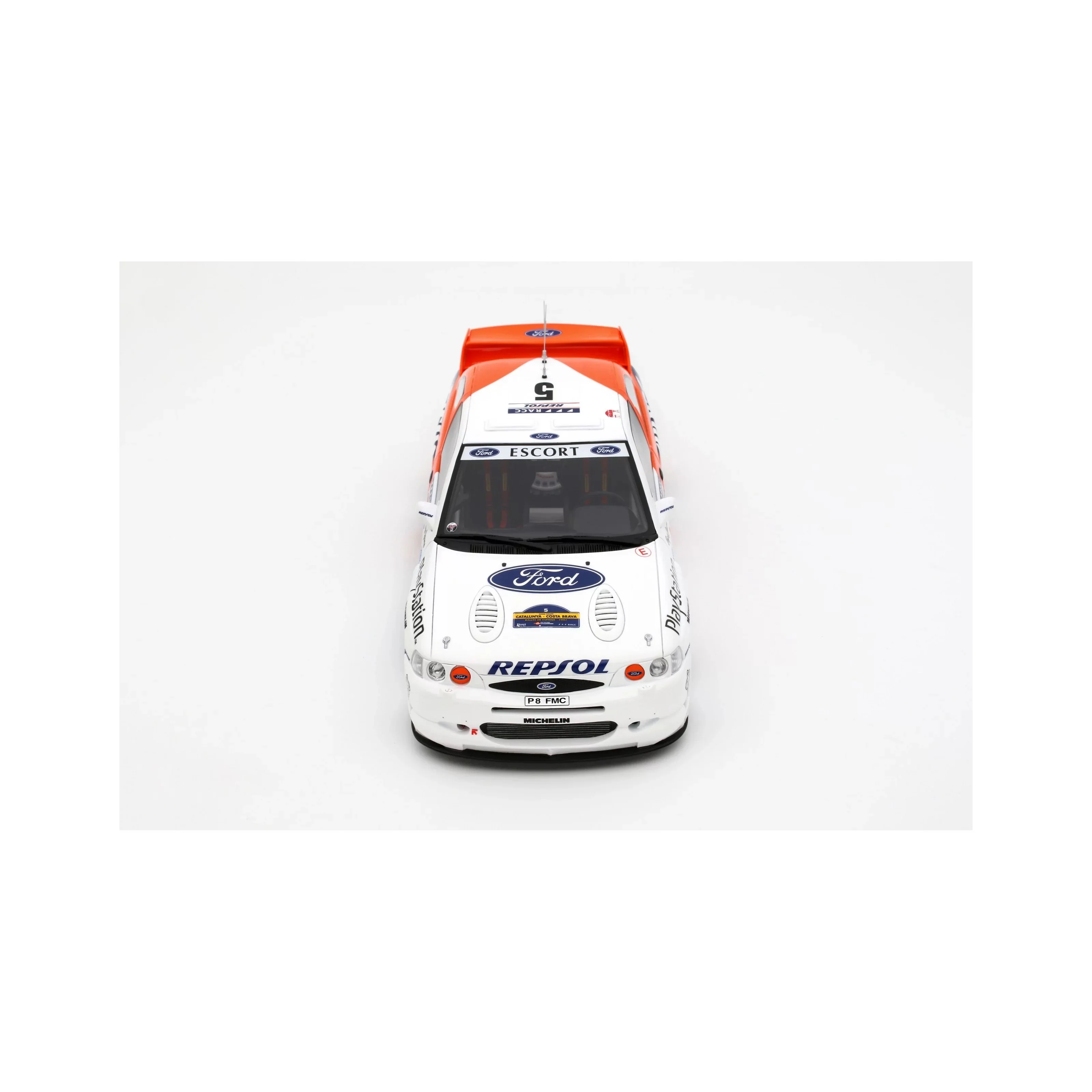 Otto 1997 Ford Escort WRC Rallye Catalunya (Sainz) White and Red 1:18 - Image 8