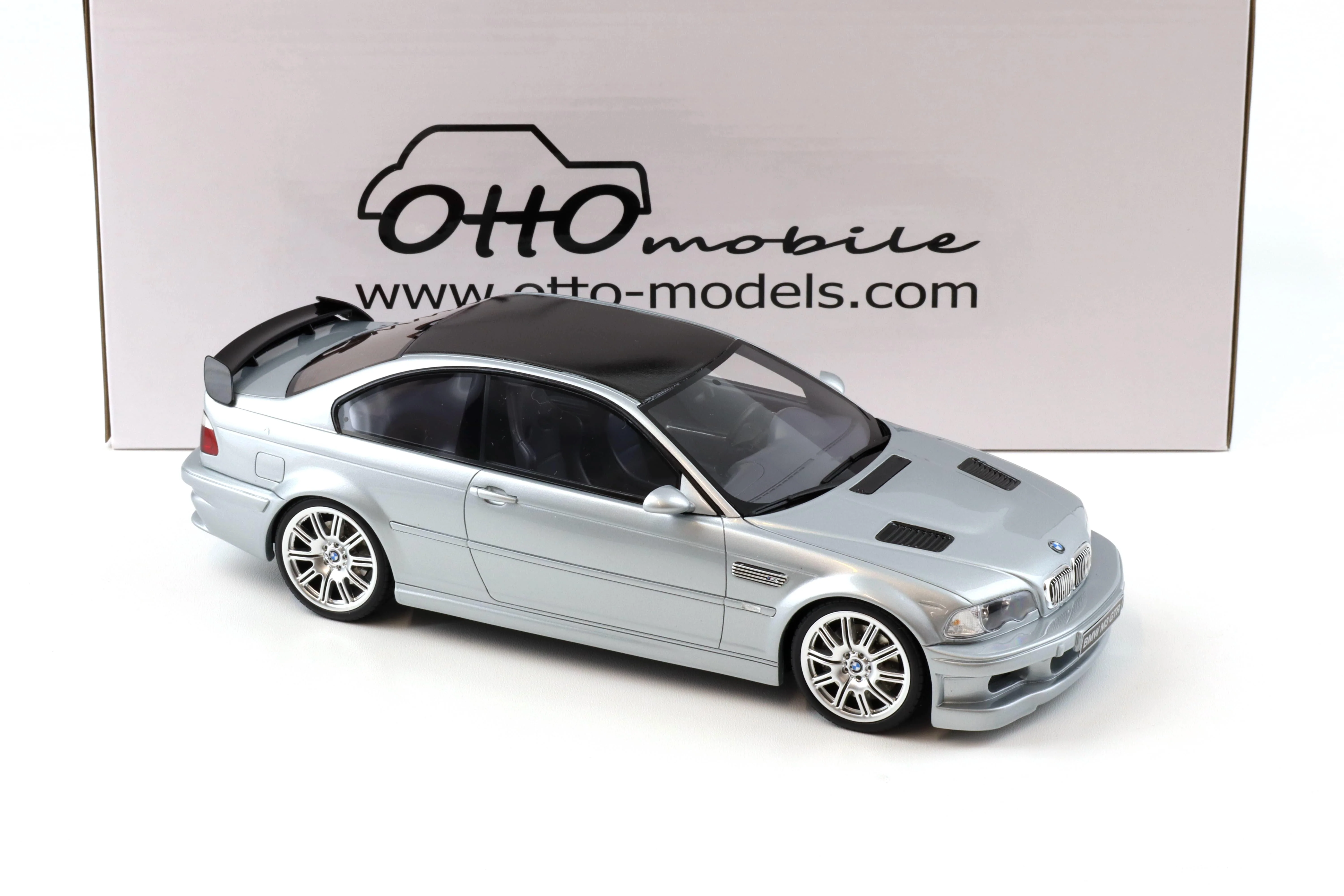 Otto 2001 BMW E46 M3 GTR Street Titan Silver Metallic 354 1:18 - Image 2
