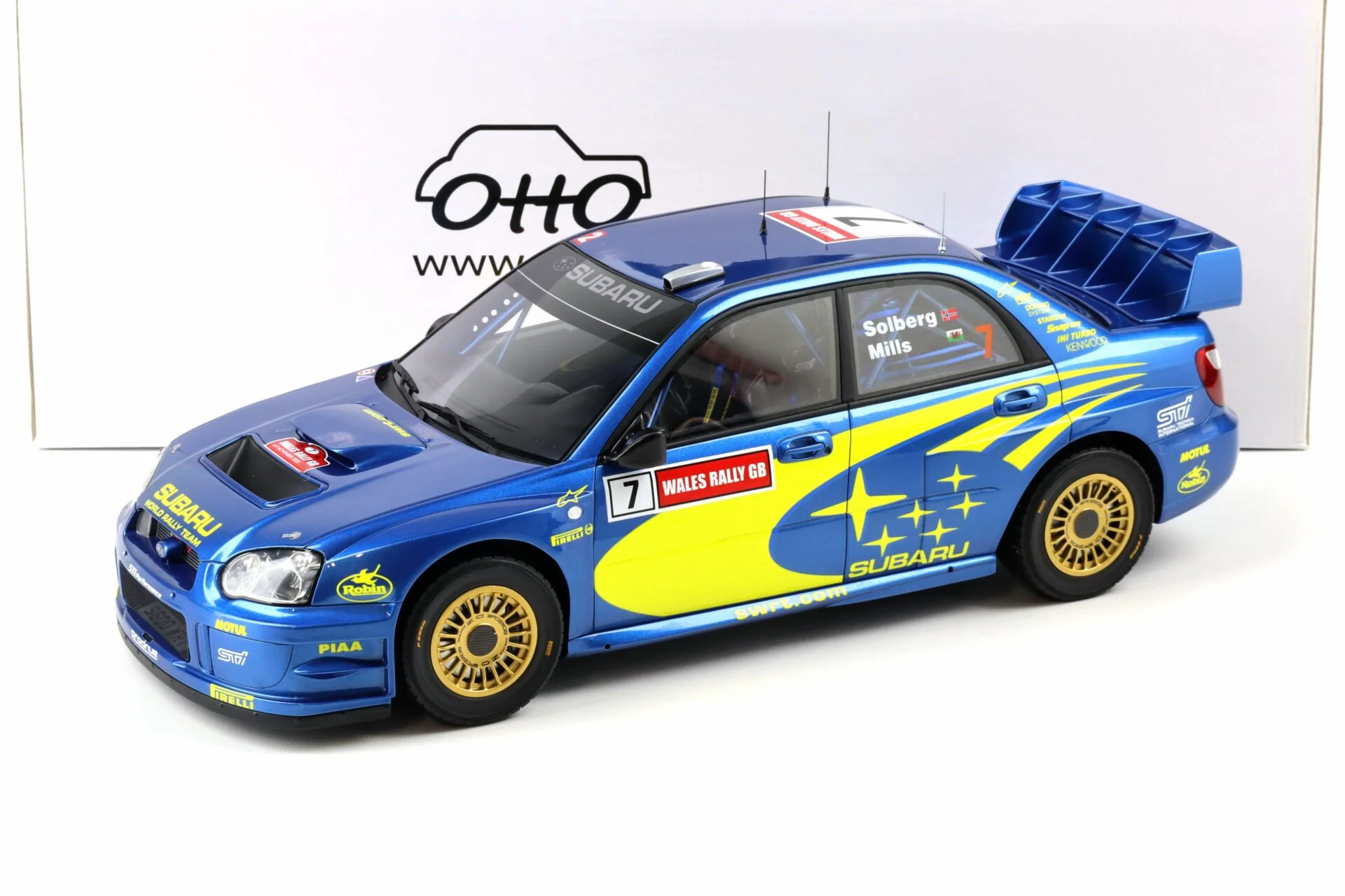 Otto 2003 Subaru Impreza WRC S9 #7 Winner Wales Rallye 2003 Blue 1:12