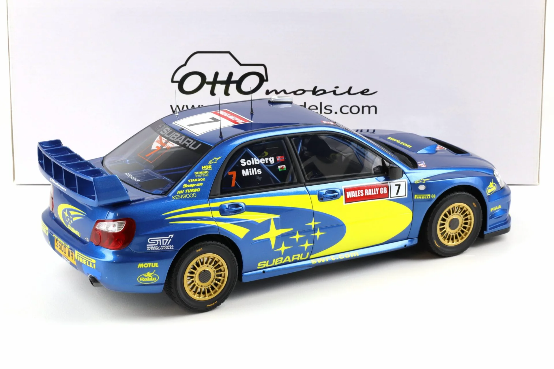 Otto 2003 Subaru Impreza WRC S9 #7 Winner Wales Rallye 2003 Blue 1:12 - Image 3