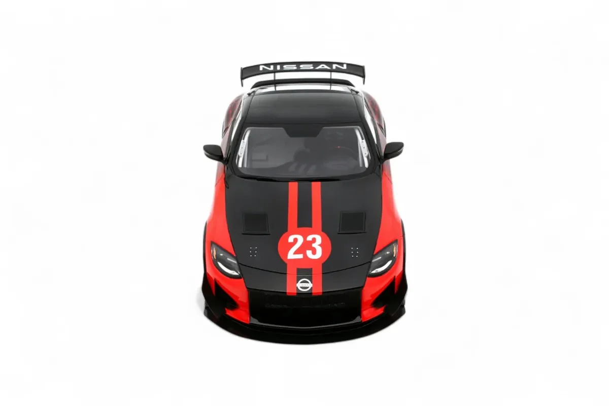 Otto 2022 Nissan 400 Z GT4 #23 SEMA Show 2022 Black and Red 1:18 - Image 11