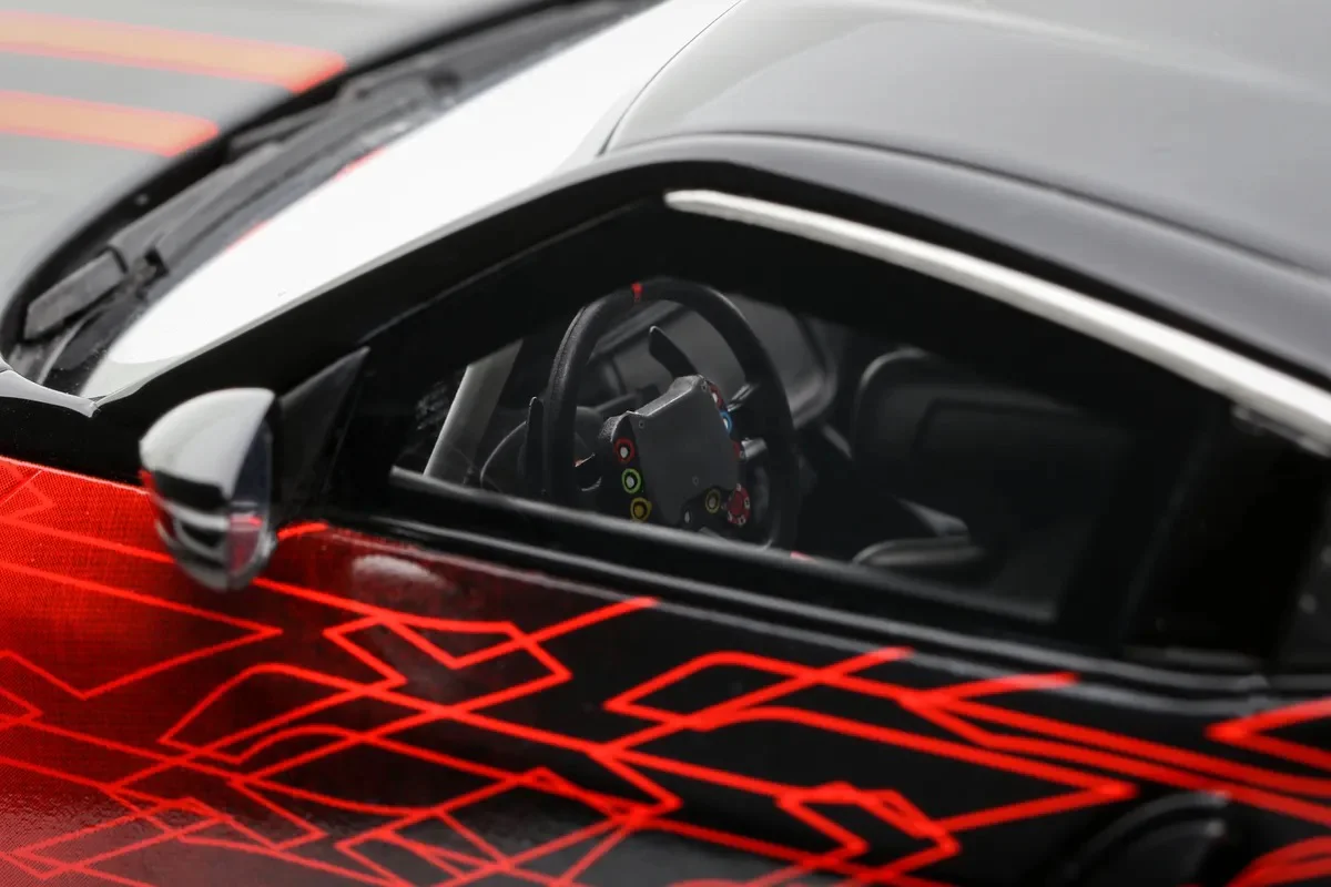 Otto 2022 Nissan 400 Z GT4 #23 SEMA Show 2022 Black and Red 1:18 - Image 14