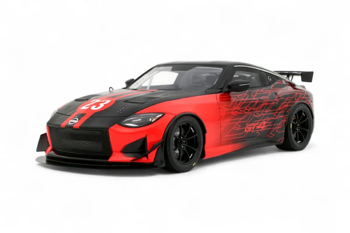 Otto 2022 Nissan 400 Z GT4 #23 SEMA Show 2022 Black and Red 1:18 - Image 4