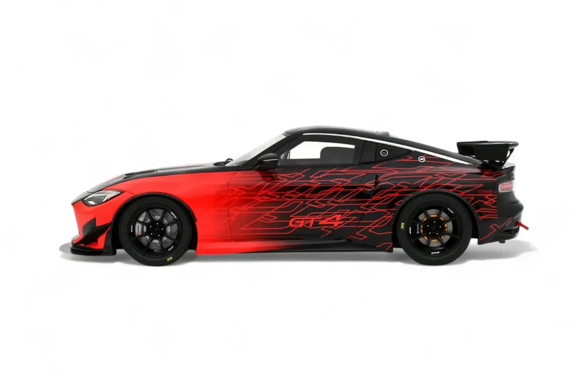 Otto 2022 Nissan 400 Z GT4 #23 SEMA Show 2022 Black and Red 1:18 - Image 6