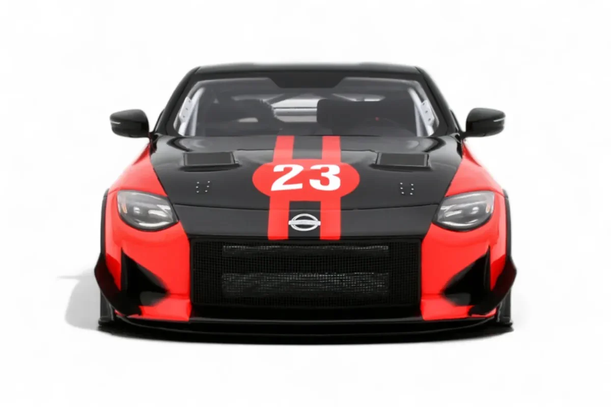 Otto 2022 Nissan 400 Z GT4 #23 SEMA Show 2022 Black and Red 1:18 - Image 7