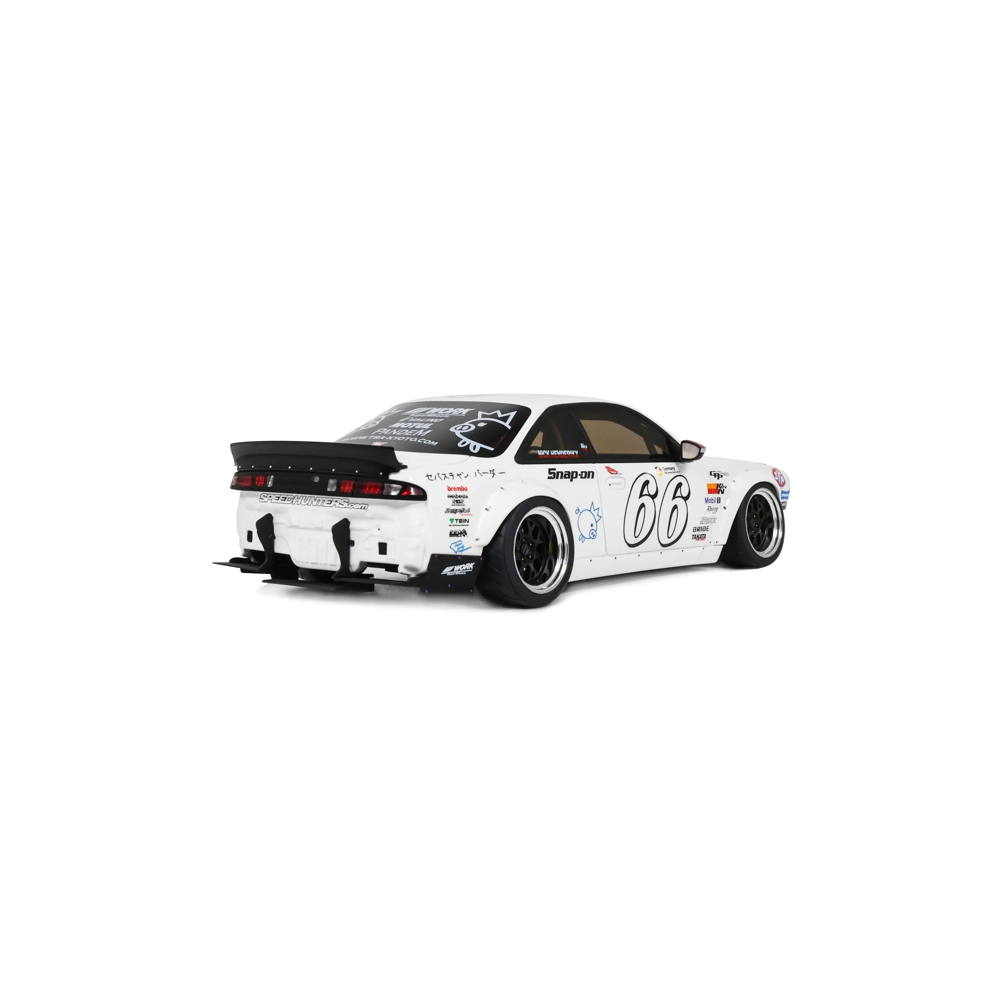 Otto 2024 Nissan Silvia (S14) #66 Boss Rocket Bunny White 1:18 - Image 2