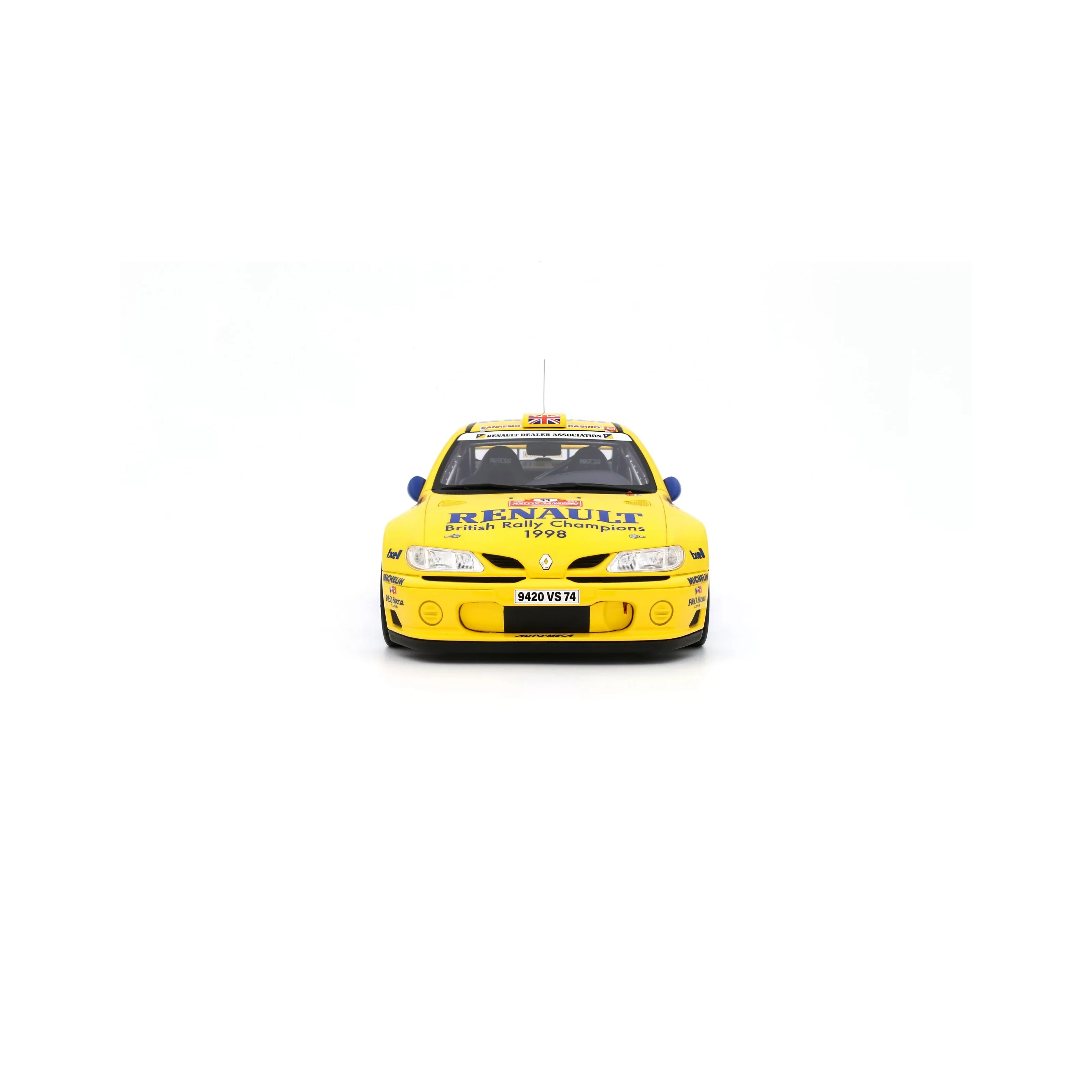 Otto Renault Megane Maxi #33 Rally San Remo 1998 Yellow & Blue 1:18 - Image 4