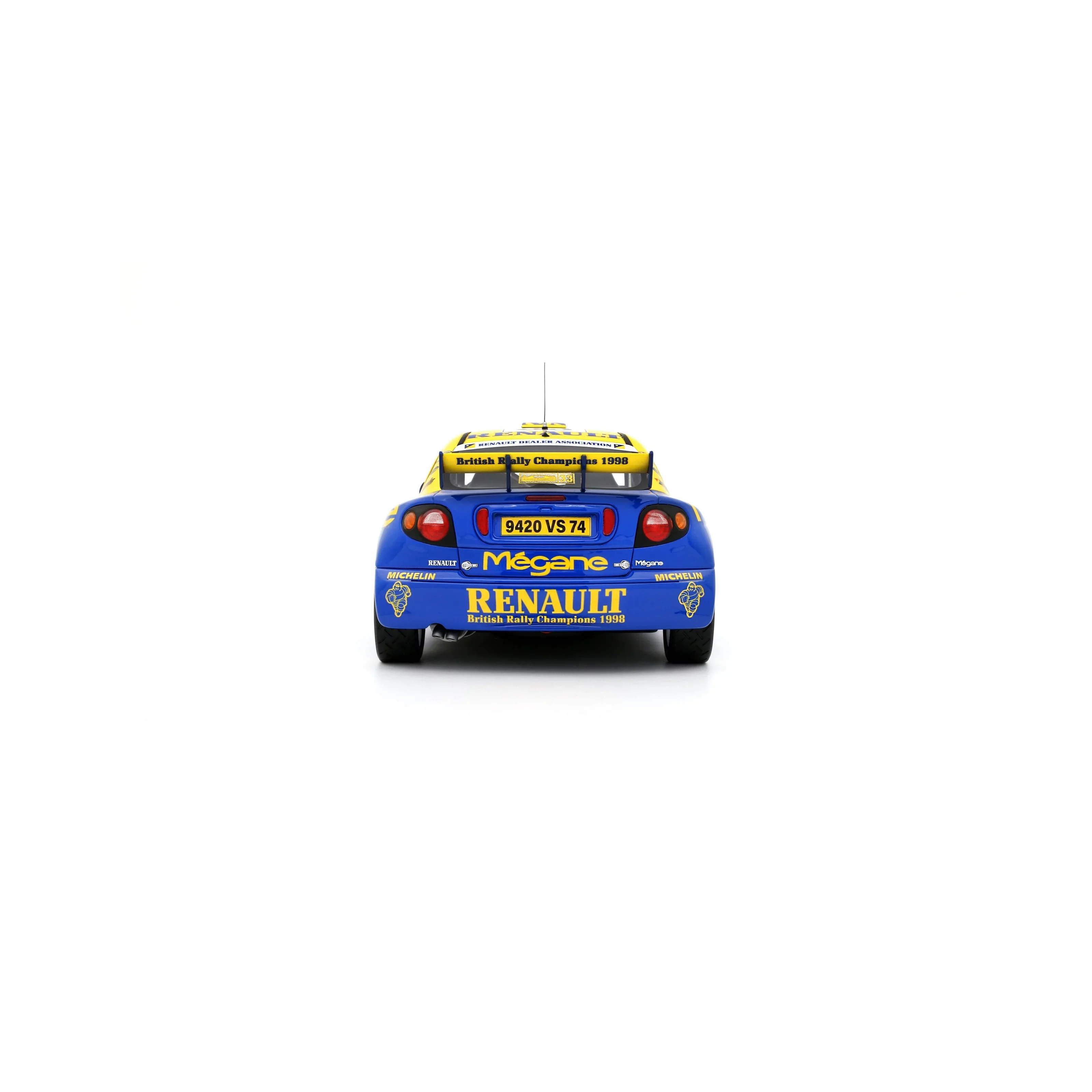 Otto Renault Megane Maxi #33 Rally San Remo 1998 Yellow & Blue 1:18 - Image 5