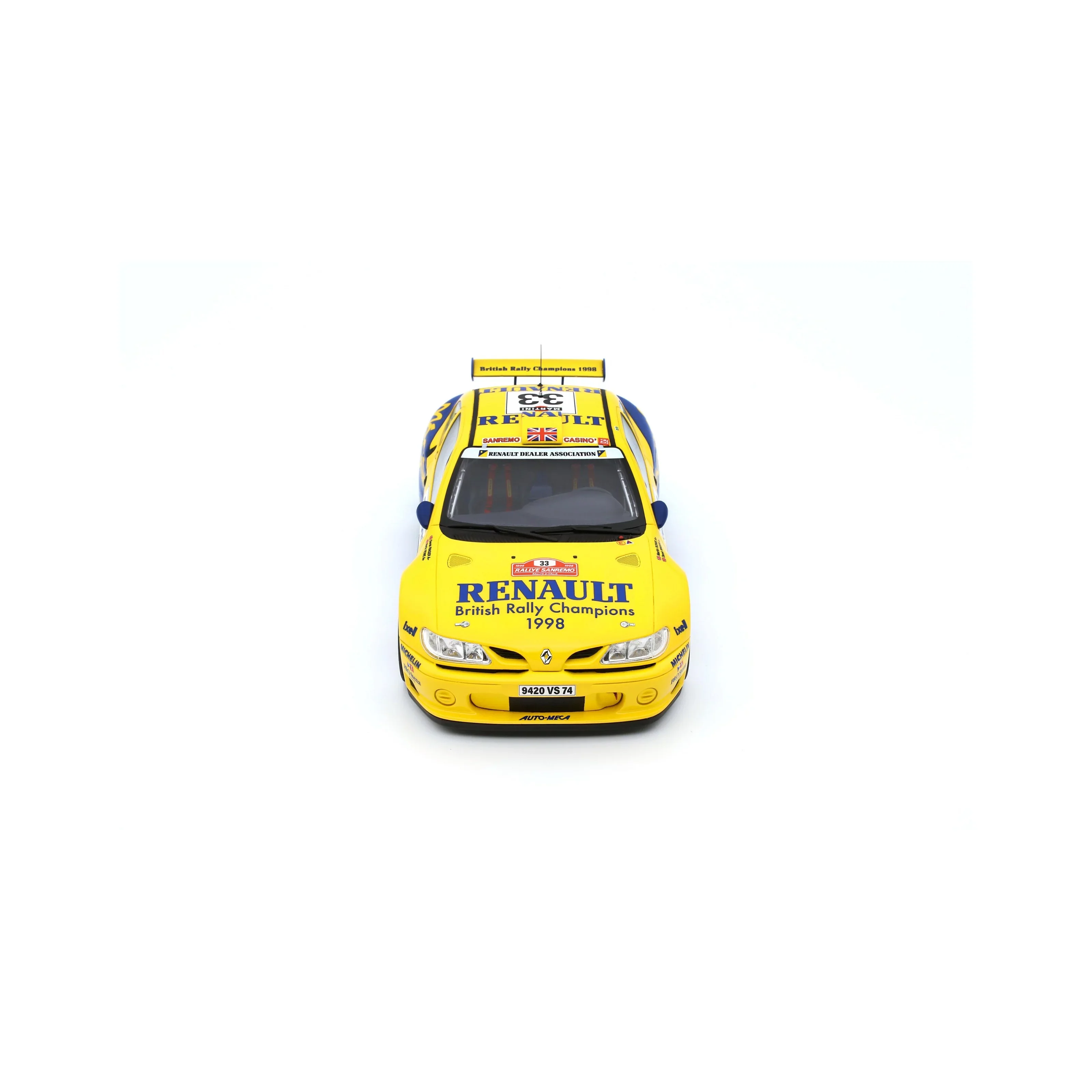 Otto Renault Megane Maxi #33 Rally San Remo 1998 Yellow & Blue 1:18 - Image 8