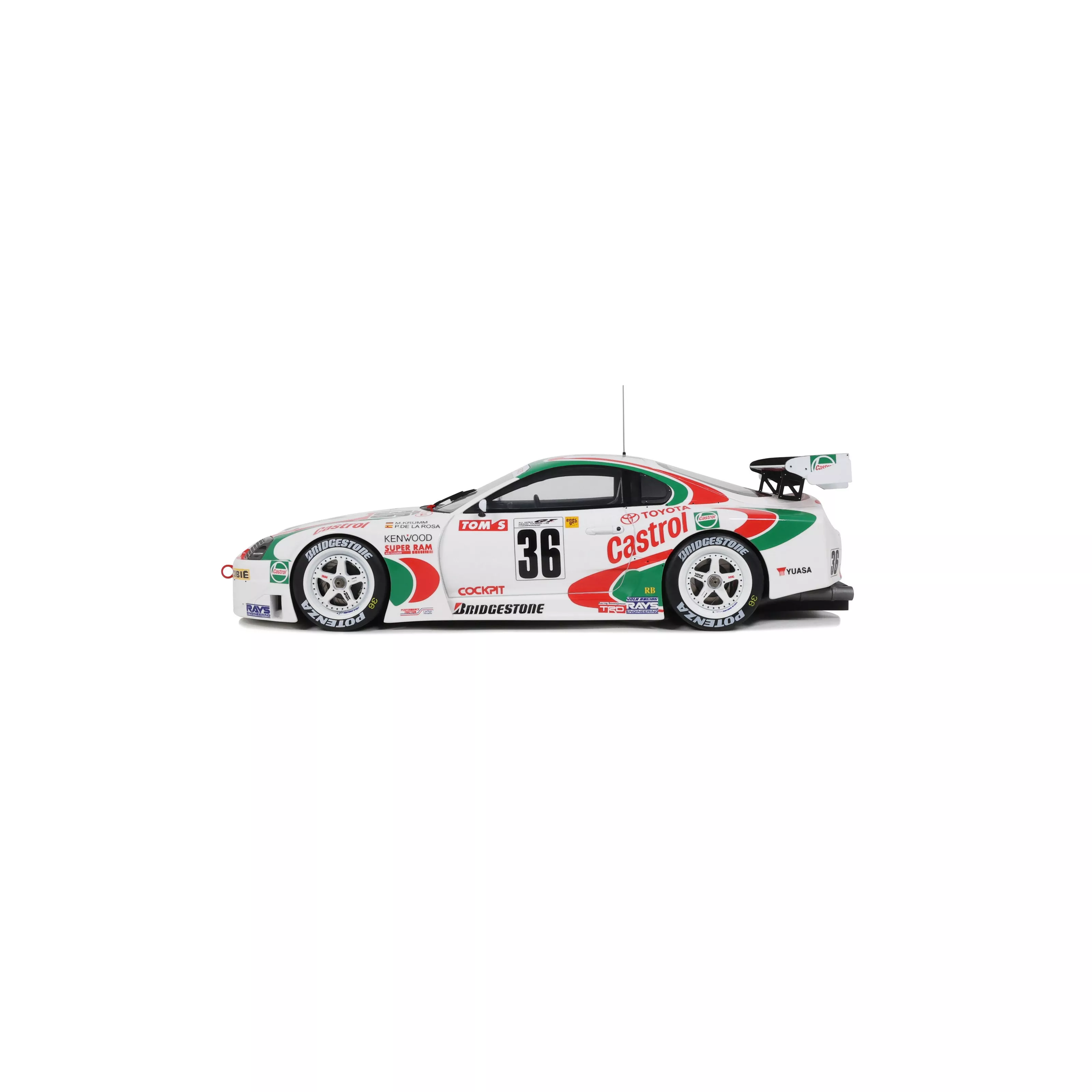 Otto 1997 Toyota Supra Racing GT500 (A80) JGTC No 36 White 1:18 - Image 3