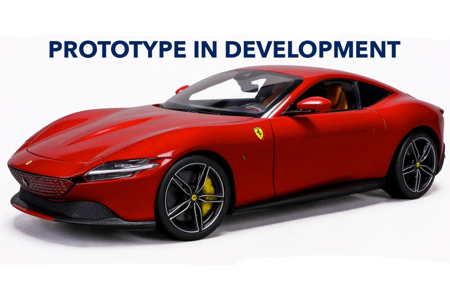 Polistil 2019 Ferrari Roma Rosso Magma (Red Metallic) High Fidelity WITH DISPLAY 1:18
