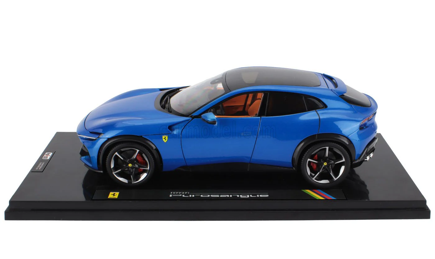 Polistil 2022 Ferrari Purosangue Blu Corsa (Blue Metallic) High Fidelity WITH DISPLAY 1:18 - Image 3