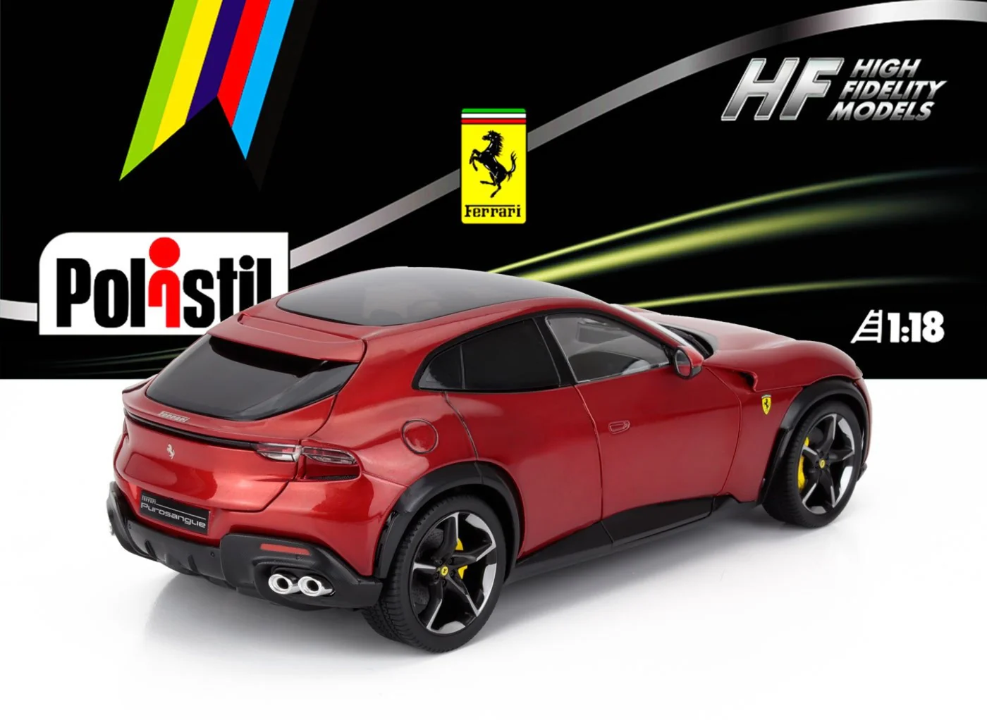 Polistil 2022 Ferrari Purosangue Rossa Magma (Red Metallic) High Fidelity 1:18 - Image 2