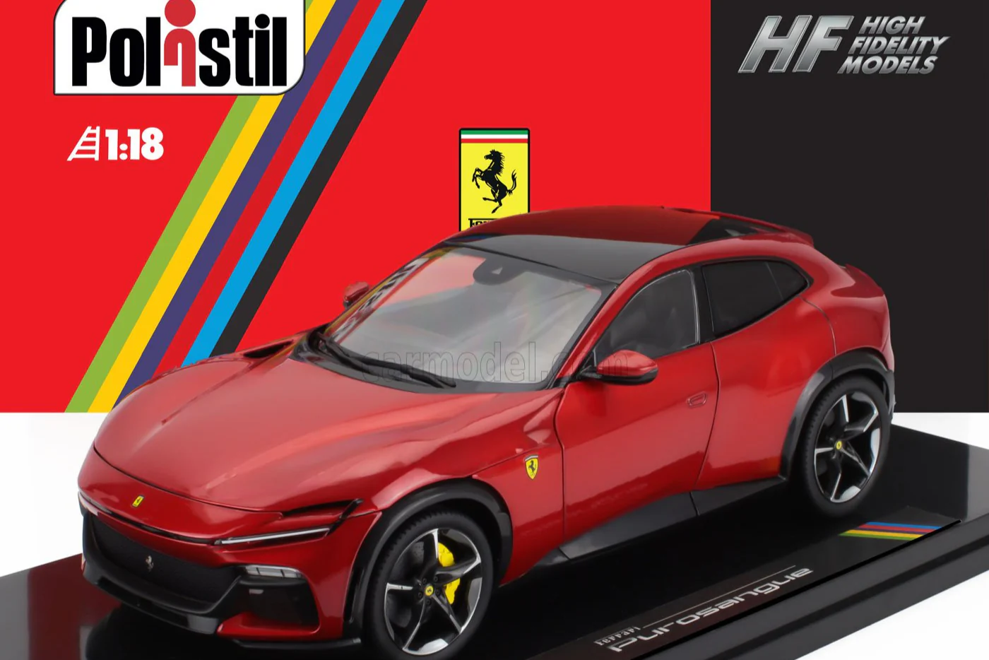 Polistil 2022 Ferrari Purosangue Rossa Magma (Red Metallic) High Fidelity WITH DISPLAY 1:18