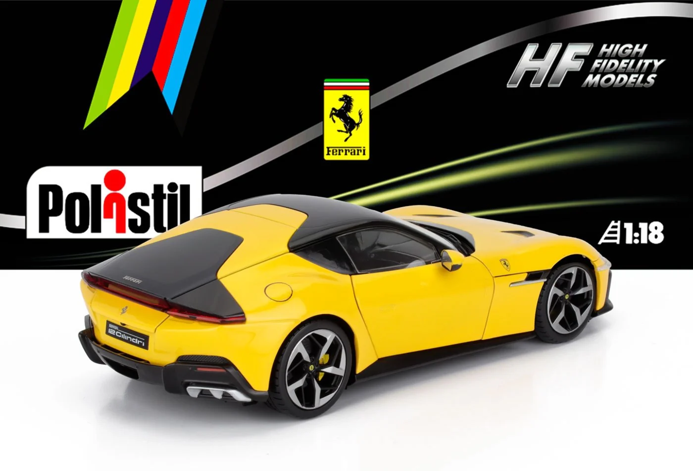 Polistil 2024 Ferrari 12Cilindri Giallo Modena (Yellow) High Fidelity 1:18 - Image 2