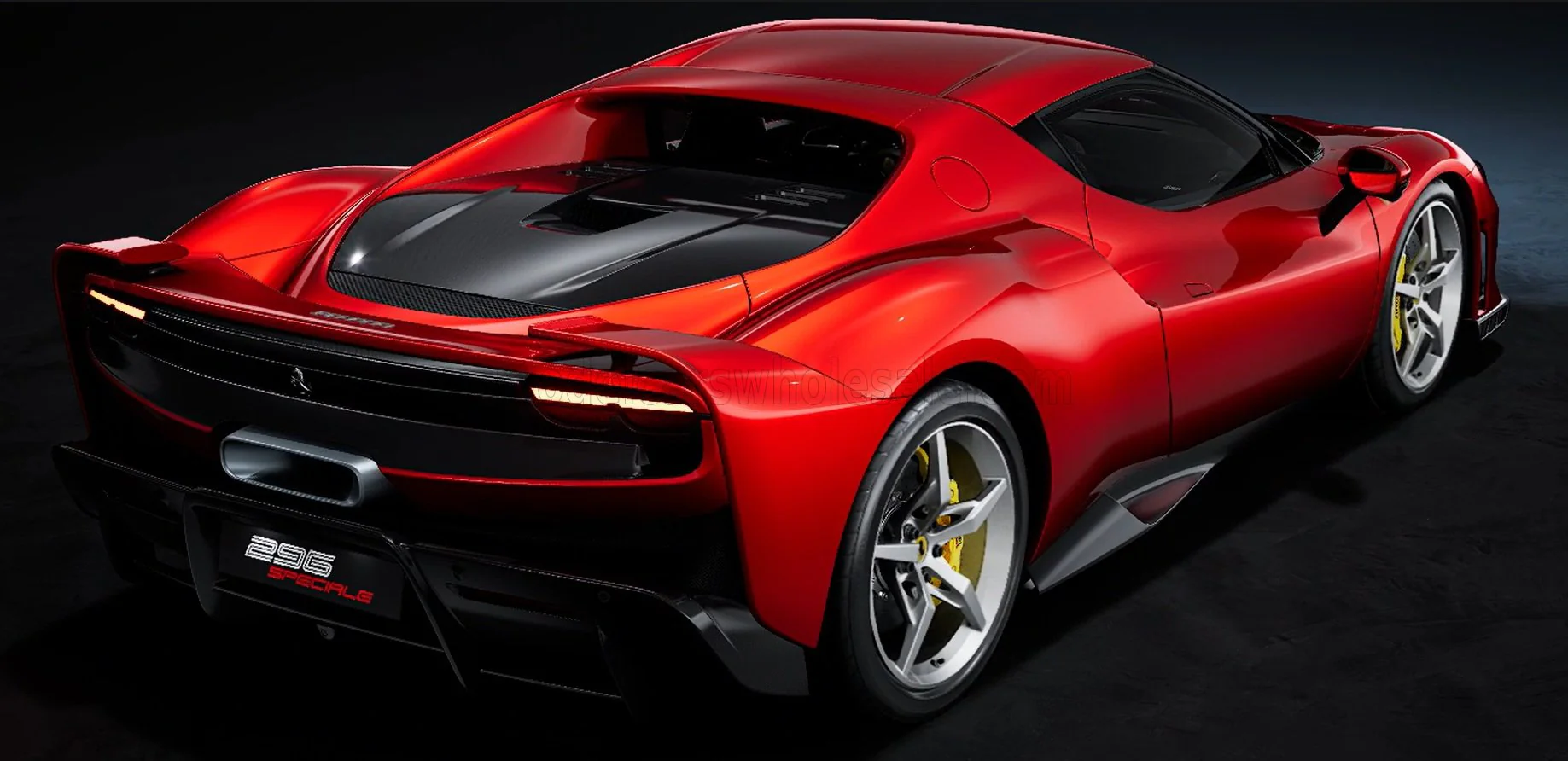 Polistil 2025 Ferrari 296 Speciale Rosso Magma (Red Metallic) High Fidelity WITH DISPLAY 1:18 - Image 2