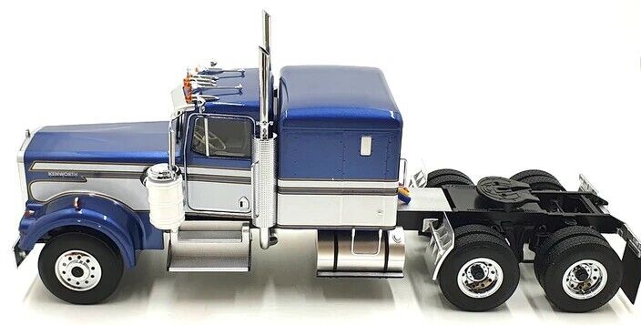 Road Kings 1989 Kenworth W900 Tractor Truck 3 Blue & White 1:18 - Image 5