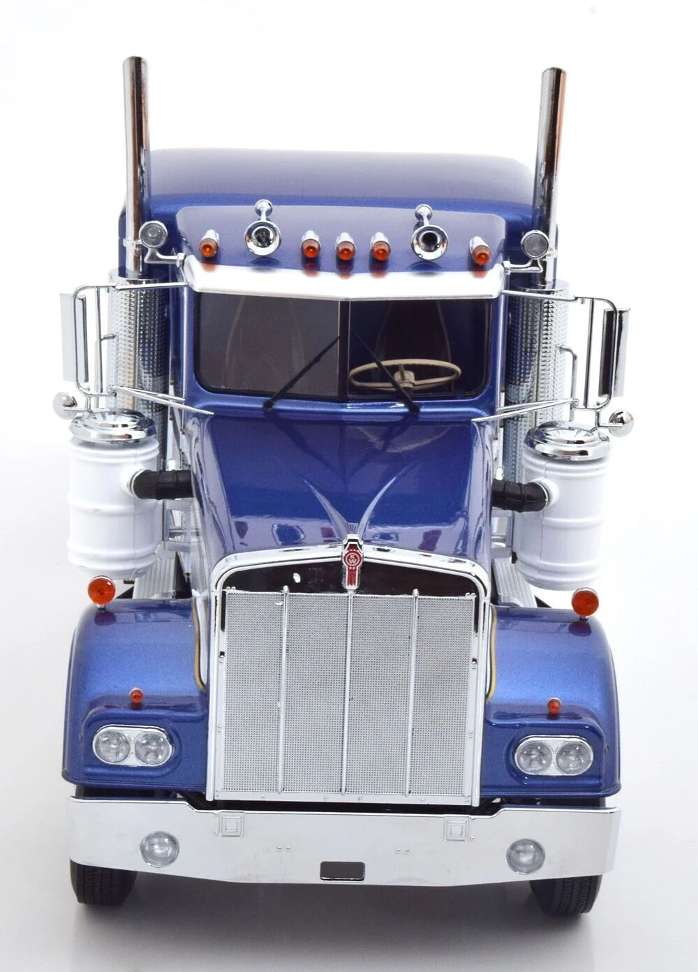 Road Kings 1989 Kenworth W900 Tractor Truck 3 Blue & White 1:18 - Image 6
