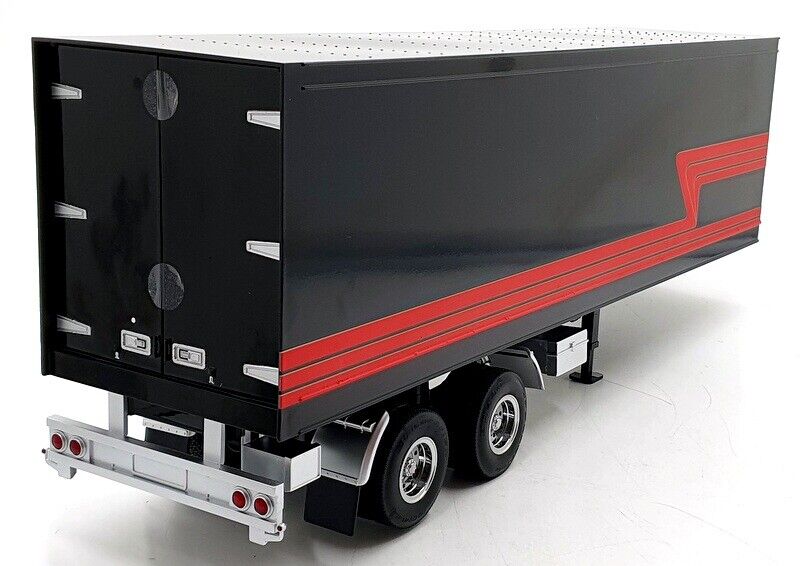 Road Kings Semi Trailer Truck Black w/ Red Stripes 1:18 - Image 2