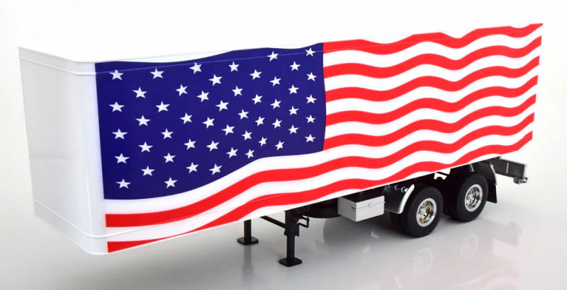 Road Kings Semi Trailer Truck Stars & Stripes Red, White, & Blue 1:18 - Image 2