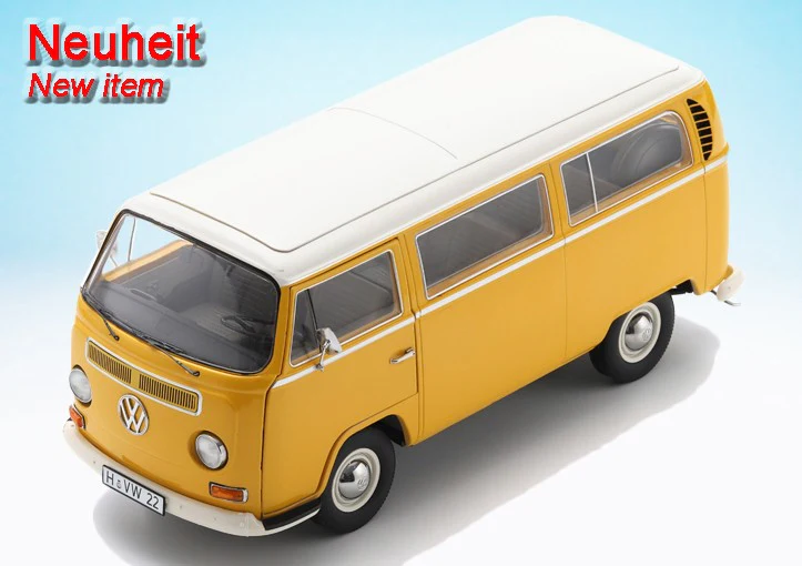 Schuco 1967 Volkswagen T2a Van (MiniBus) Yellow 1:18 - Image 3