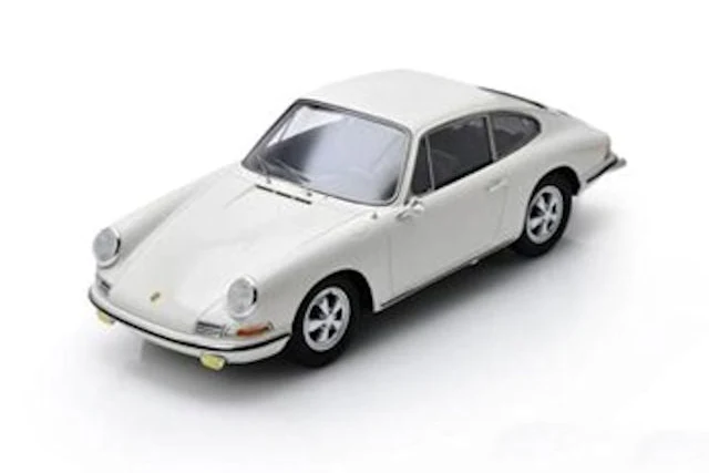 Spark Model 1969 Porsche 911 S 2.0 White 1:18 WITH DISPLAY