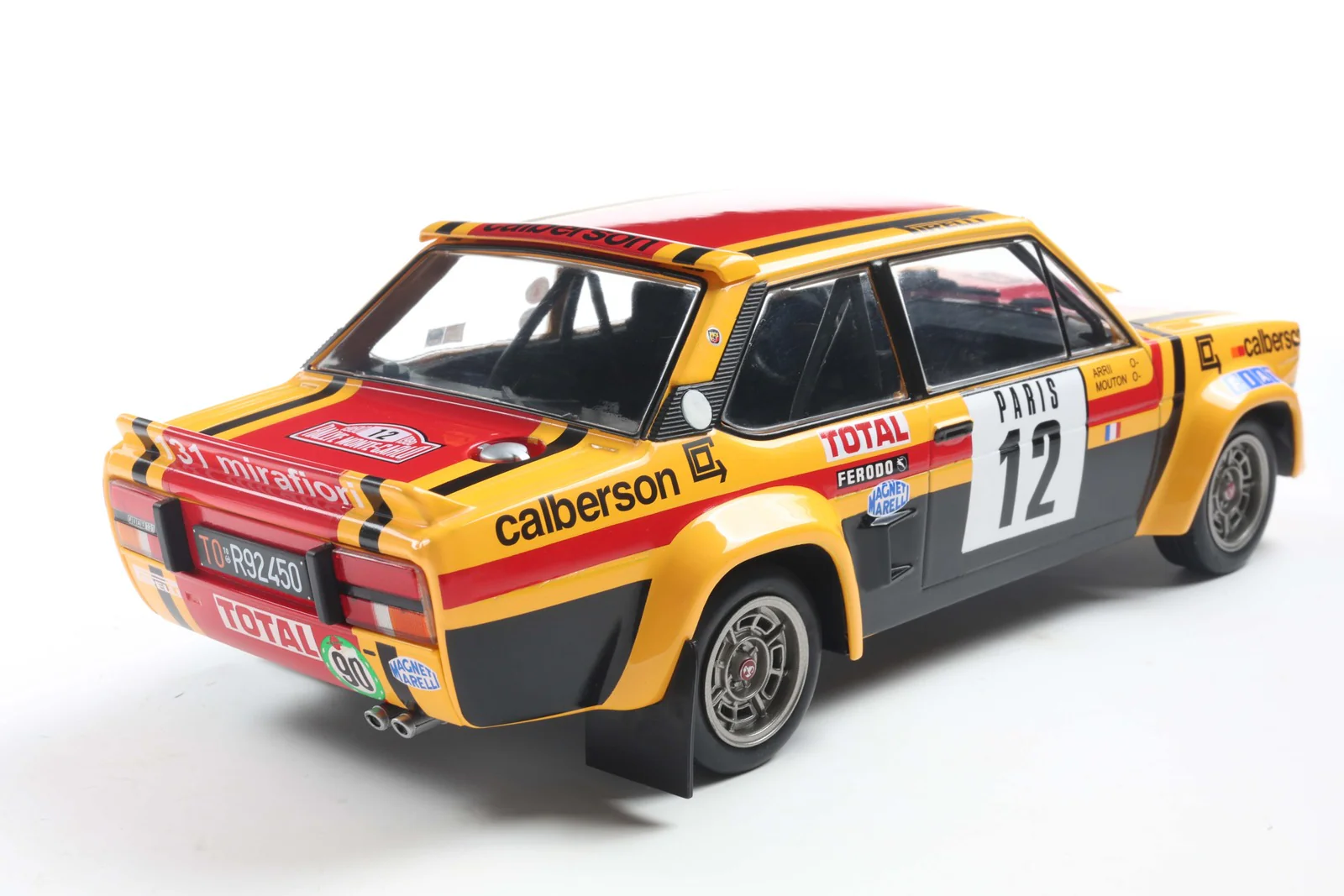 Solido 1980 Fiat 131 Abarth No 12 Rallye Montecarlo 1980 Yellow 1:18 - Image 2