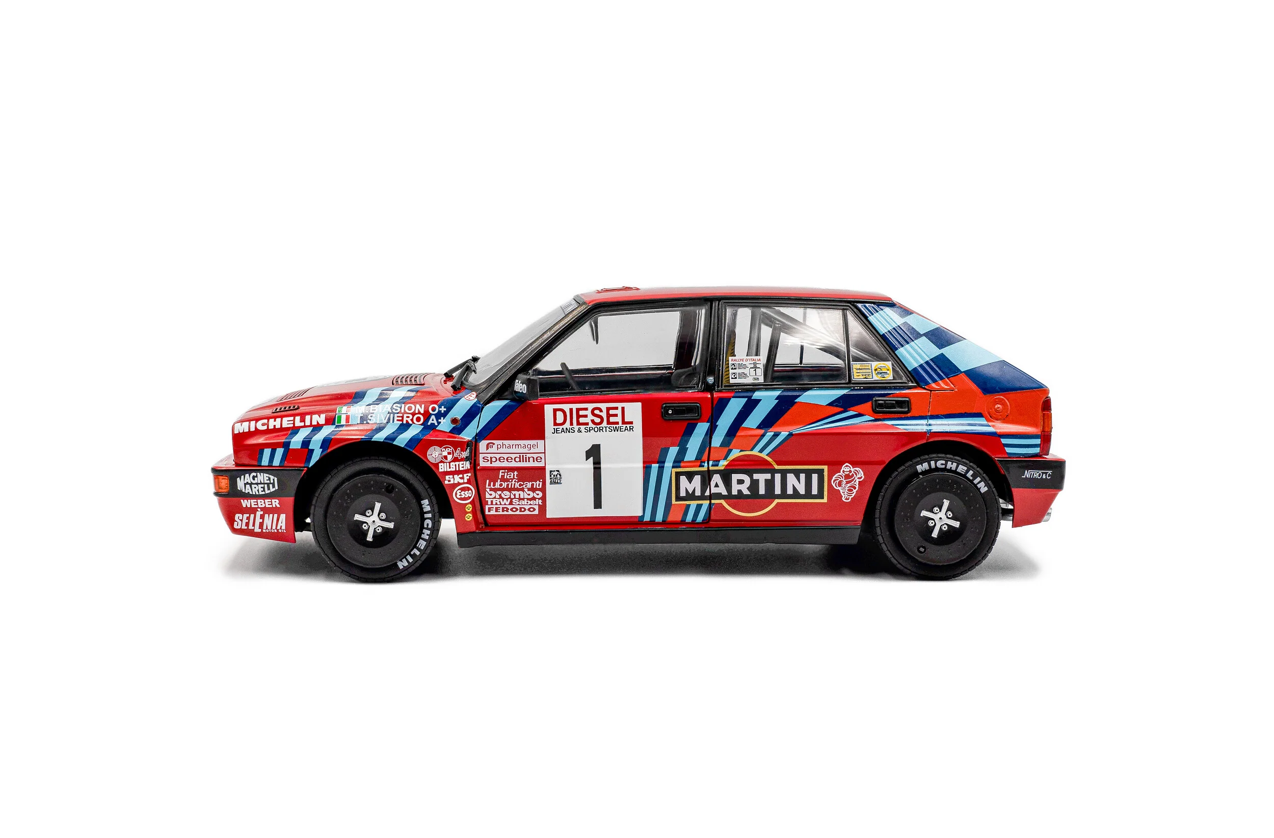 Solido 1989 Lancia Delta HF Integrale #1 San Remo Red 1:18 - Image 2