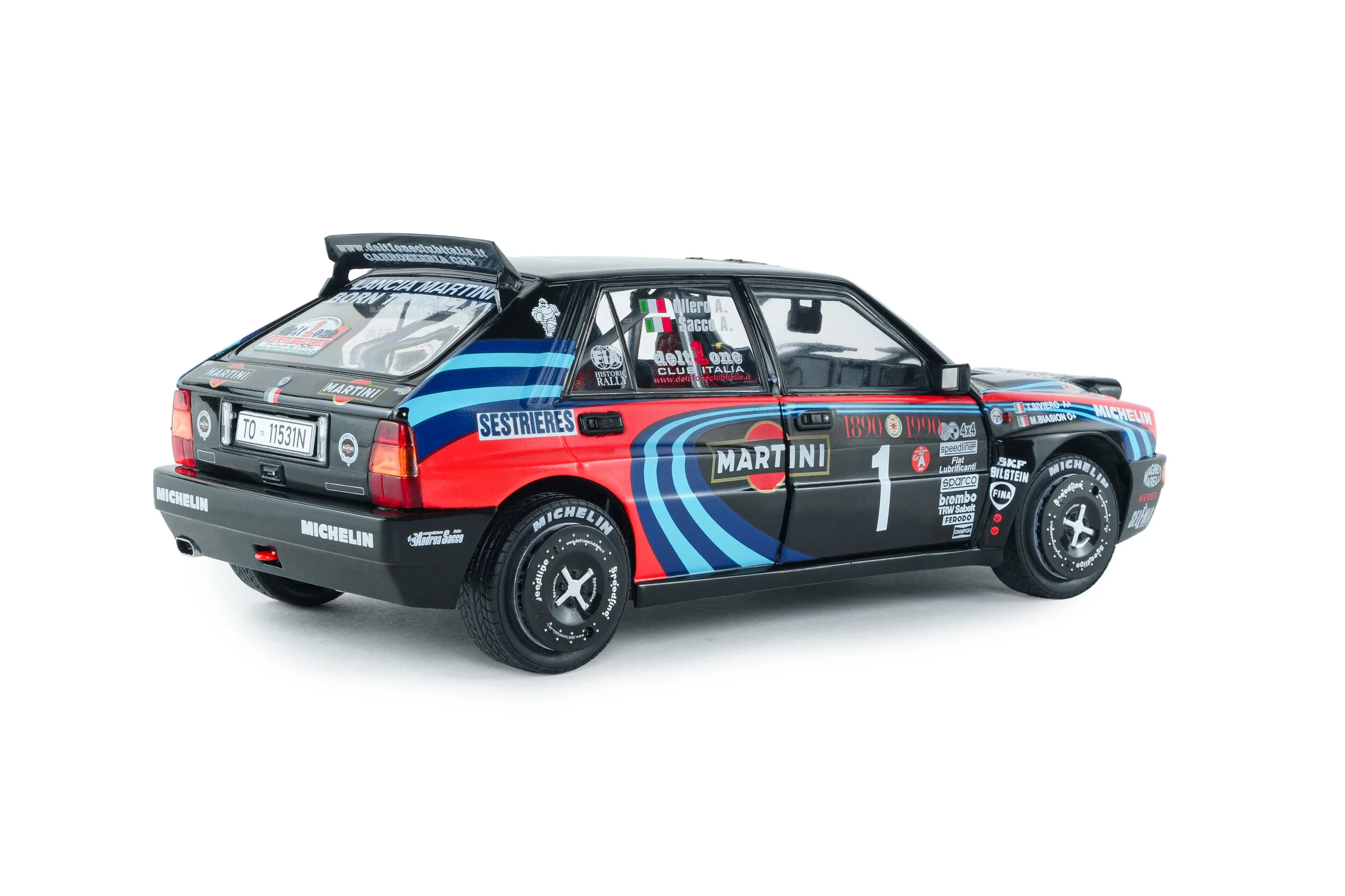 Solido 1990 Lancia Delta HF Integrale Tribute to Biason Rallye Montecarlo Black 1:18 - Image 4