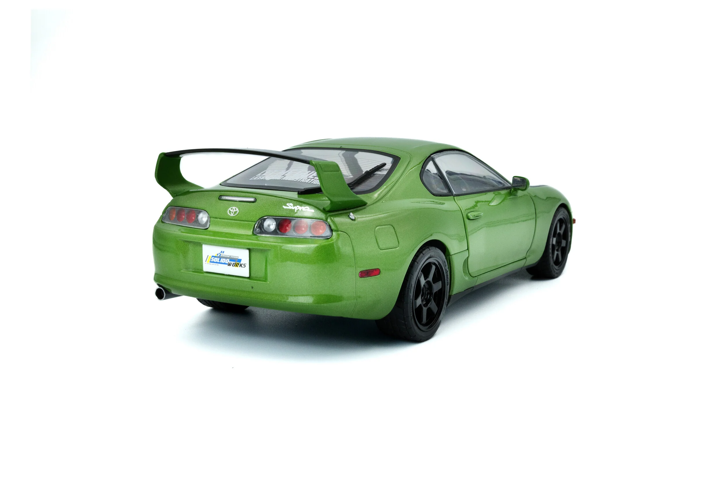 Solido 1993 Toyota Supra MK4 (A80) Green w/ Black Hood RHD 1:18 - Image 2