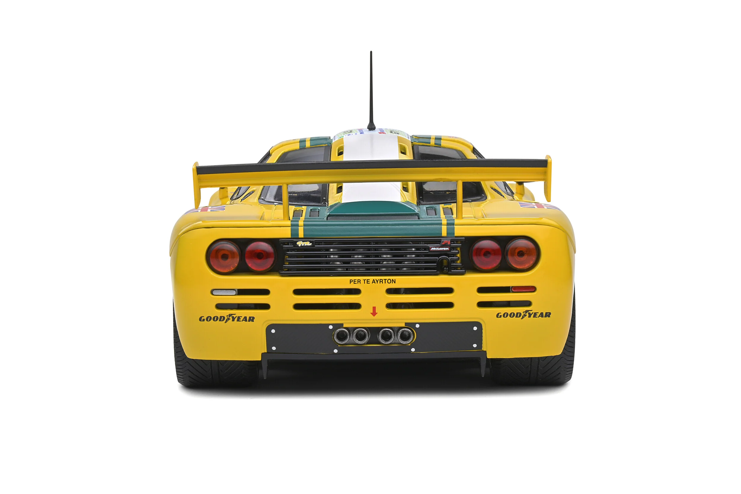 Solido 1995 Mclaren F1 GTR Short Tail #51 Team Harrods Mach One Racing 24hr LeMans Yellow 1:18 - Image 3