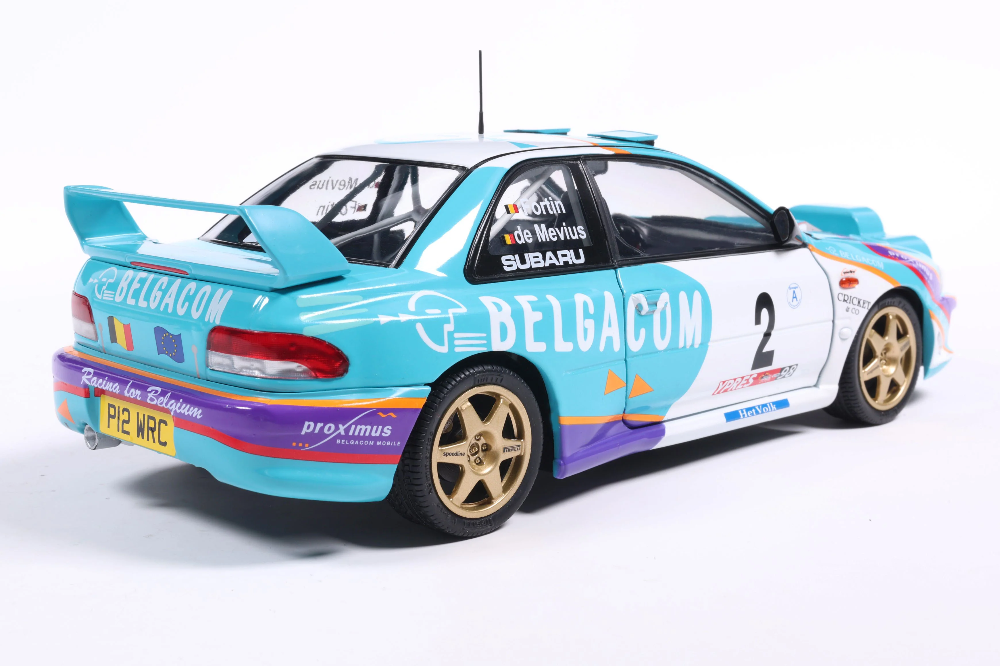 Solido 1998 Subaru Impreza S5 WRC99 #2 Belgium Ypres Westhoek Rally 1:18 - Image 2