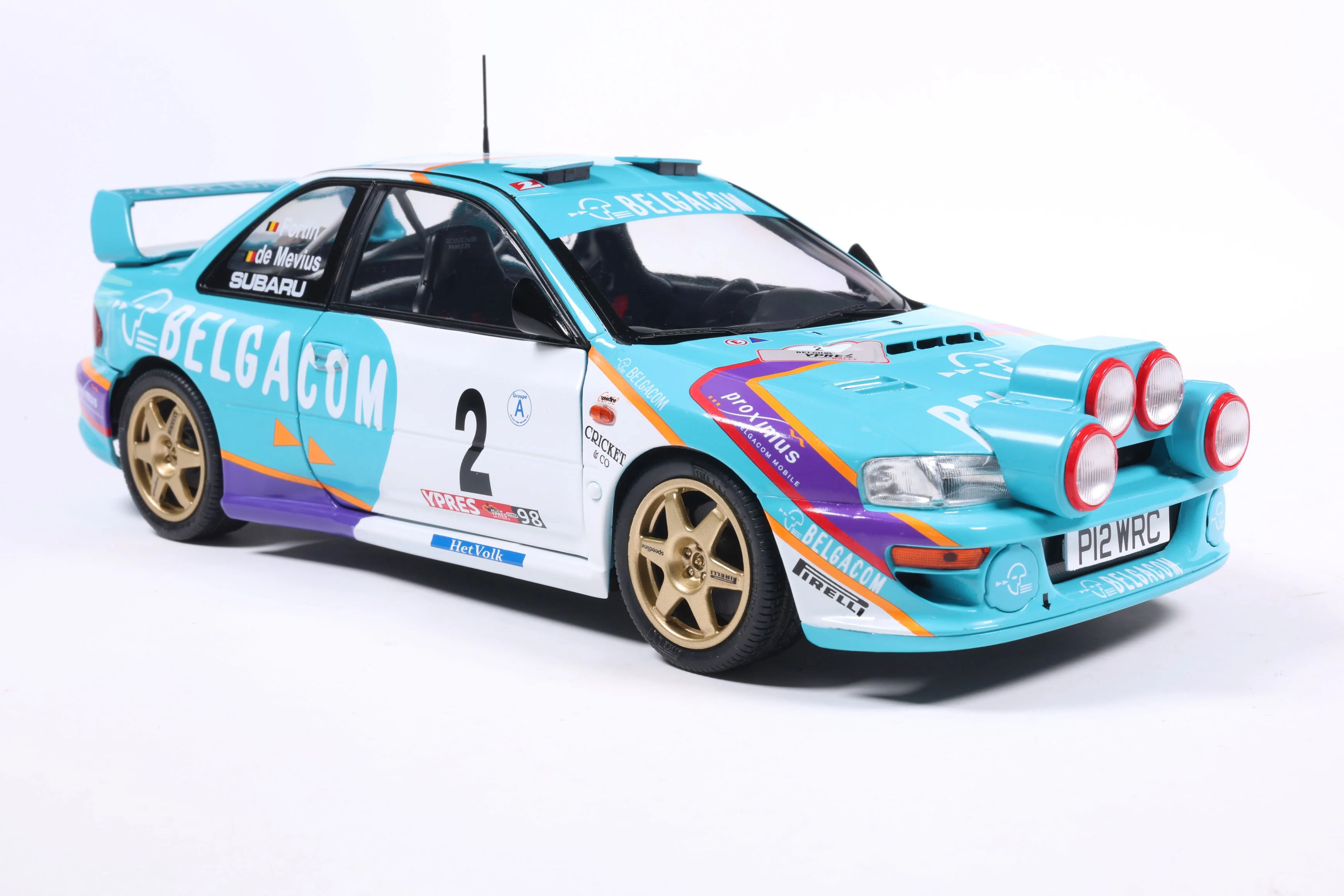 Solido 1998 Subaru Impreza S5 WRC99 #2 Belgium Ypres Westhoek Rally 1:18 - Image 7