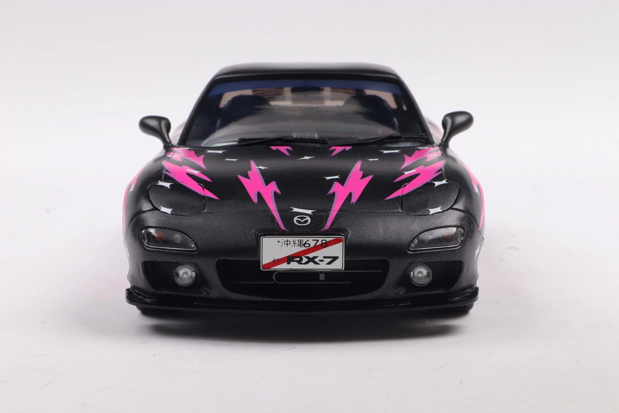 Solido 1999 Mazda RX7 FD3RS Itasha Works Black and Fuscia 1:18 - Image 8