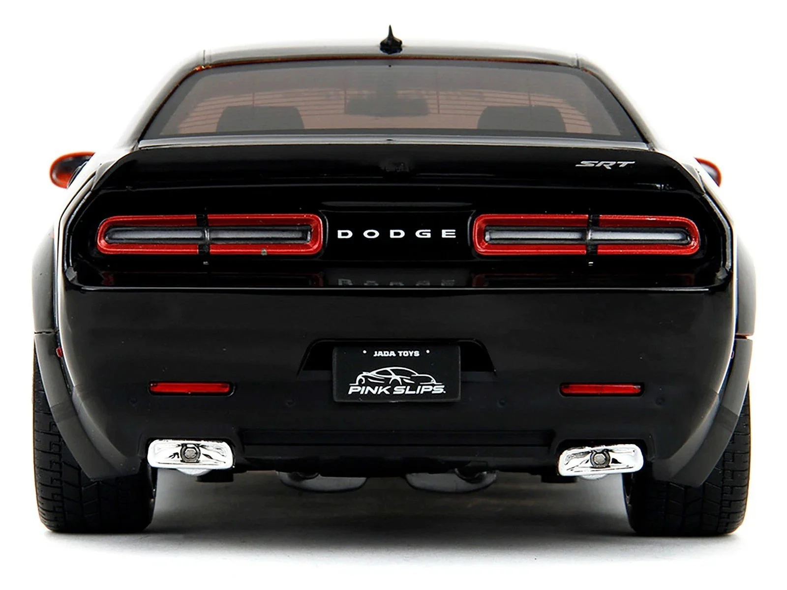 Jada Pink Slips 2015 Dodge Challenger SRT Hellcat Redeye Orange & Black 1:18 - Image 8
