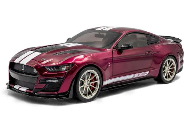 Solido 2023 Ford Shelby Mustang GT500 KR Glossy Metallic Raspberry Red 1:18