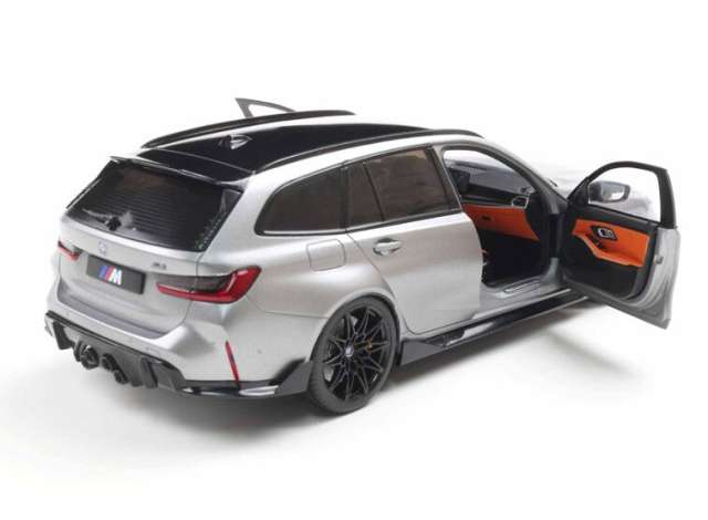 Solido 2024 BMW M3 M-Performance G81 Touring Wagon Frozen Pure Grey Metallic 1:18 - Image 2