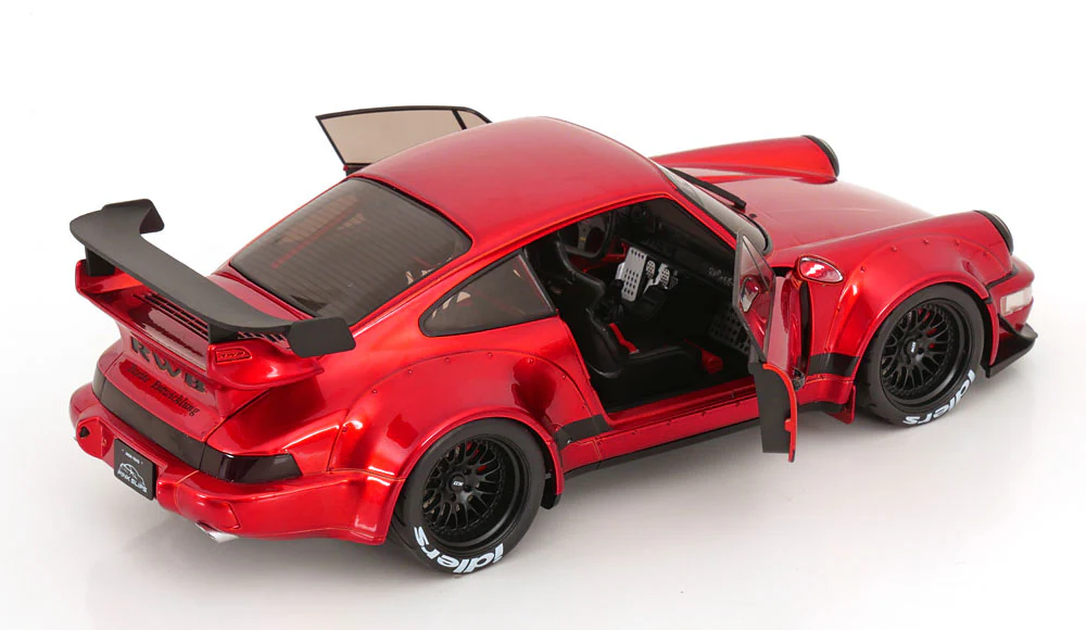 Solido 2024 Porsche 911 964 RWB Red Chrome Metallic Exclusive 1:18 - Image 4