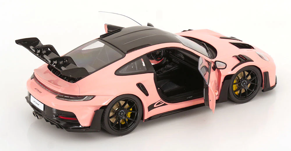 Solido 2024 Porsche 911 992 GT3 RS Pink w/ Black Wheels and Deco 1:18 - Image 4
