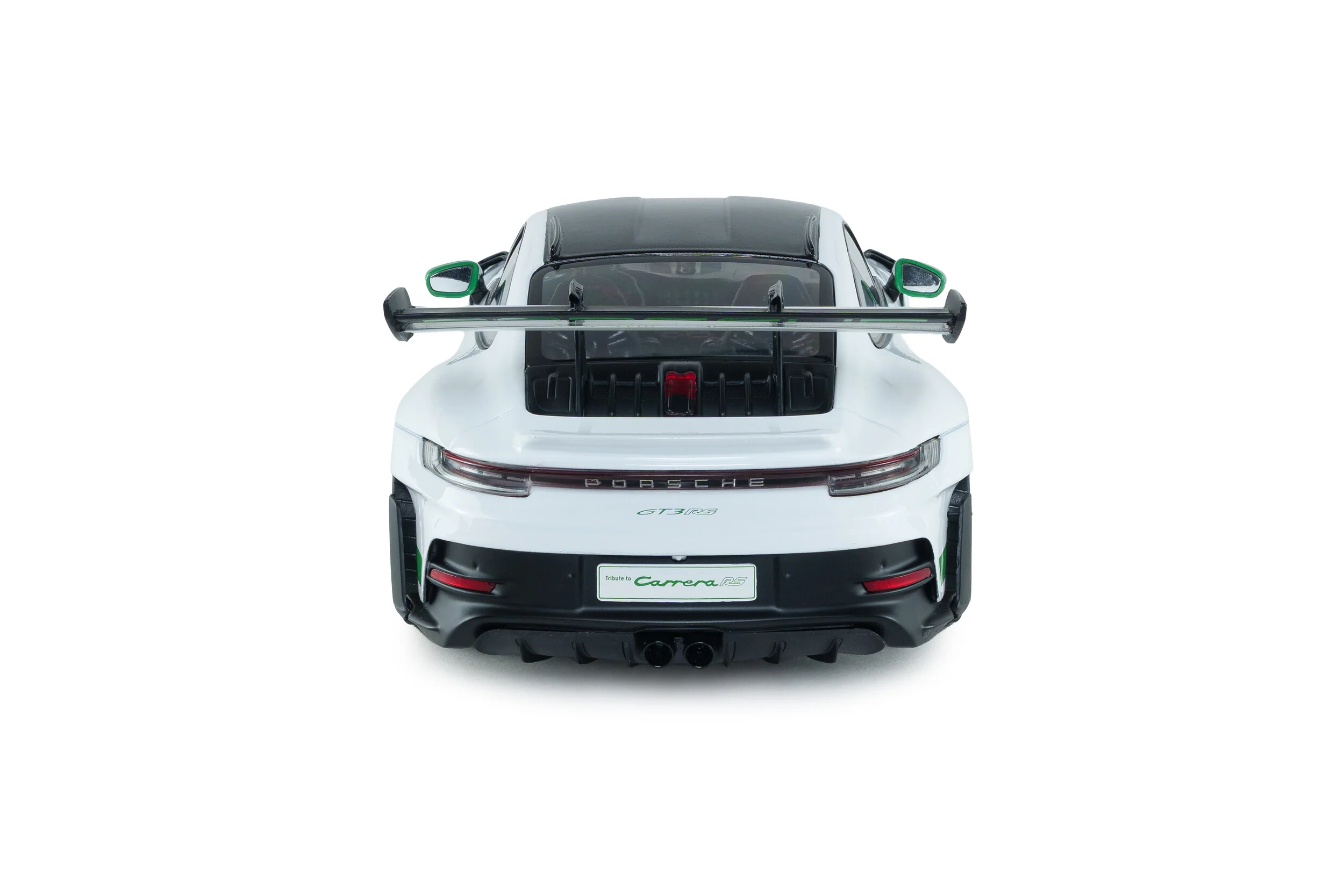 Solido 2024 Porsche 911 992 GT3 RS Weissach Pack White w/ Green Wheels 1:18 - Image 3