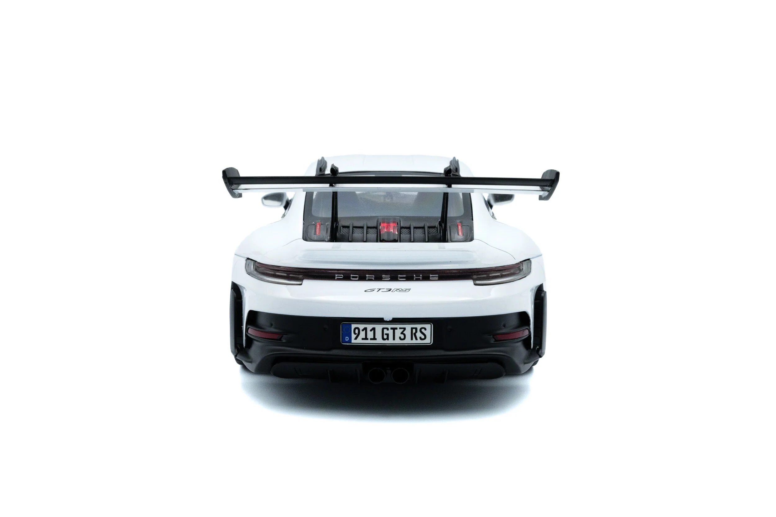 Solido 2024 Porsche 911 992 GT3 RS White w/ Indigo Blue Wheels and Deco 1:18 - Image 3