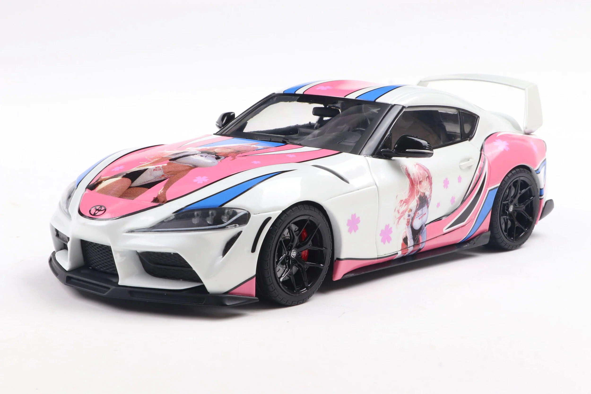 Solido 2024 Toyota GR Supra A90 Itasha White and Pink 1:18