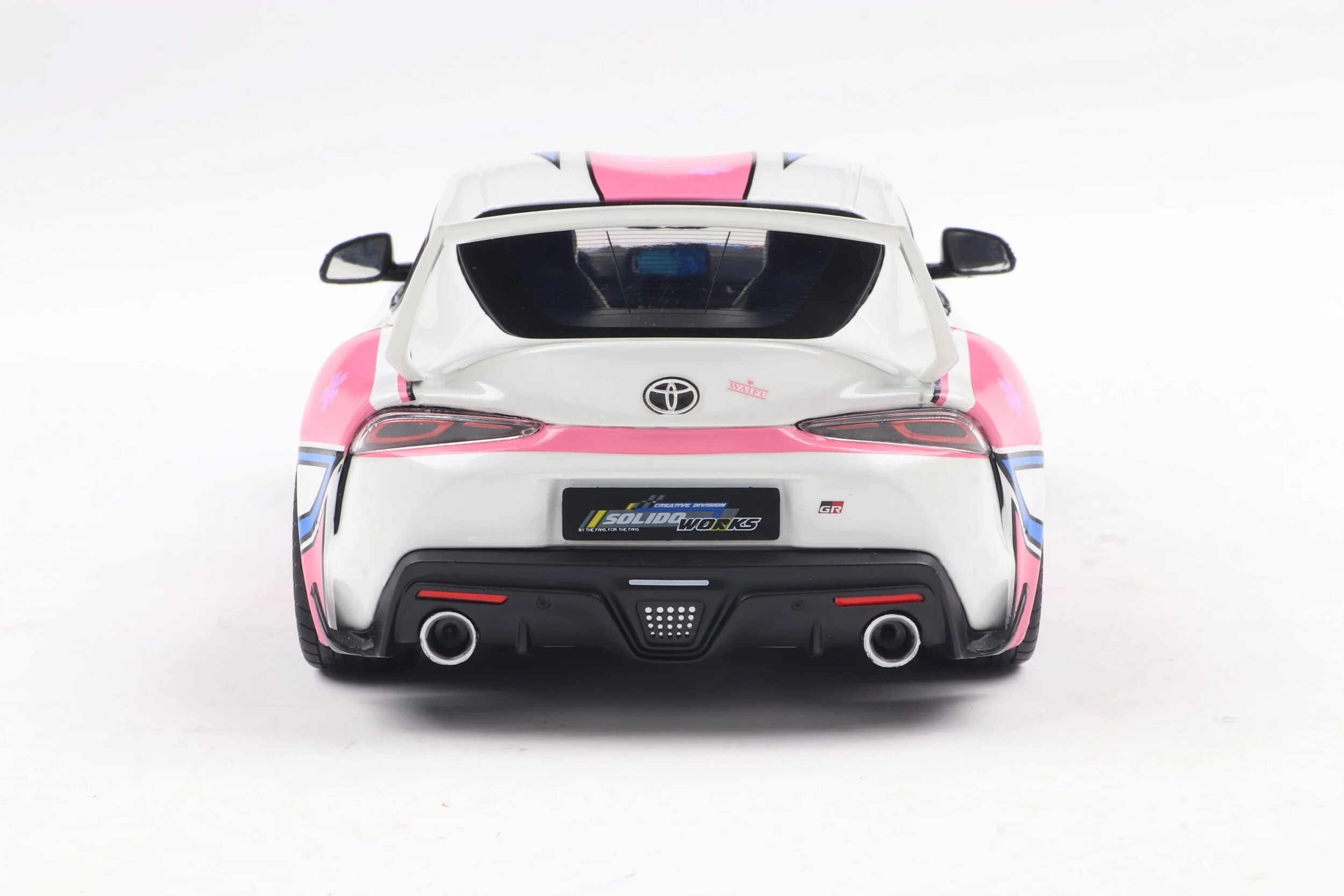 Solido 2024 Toyota GR Supra A90 Itasha White and Pink 1:18 - Image 4