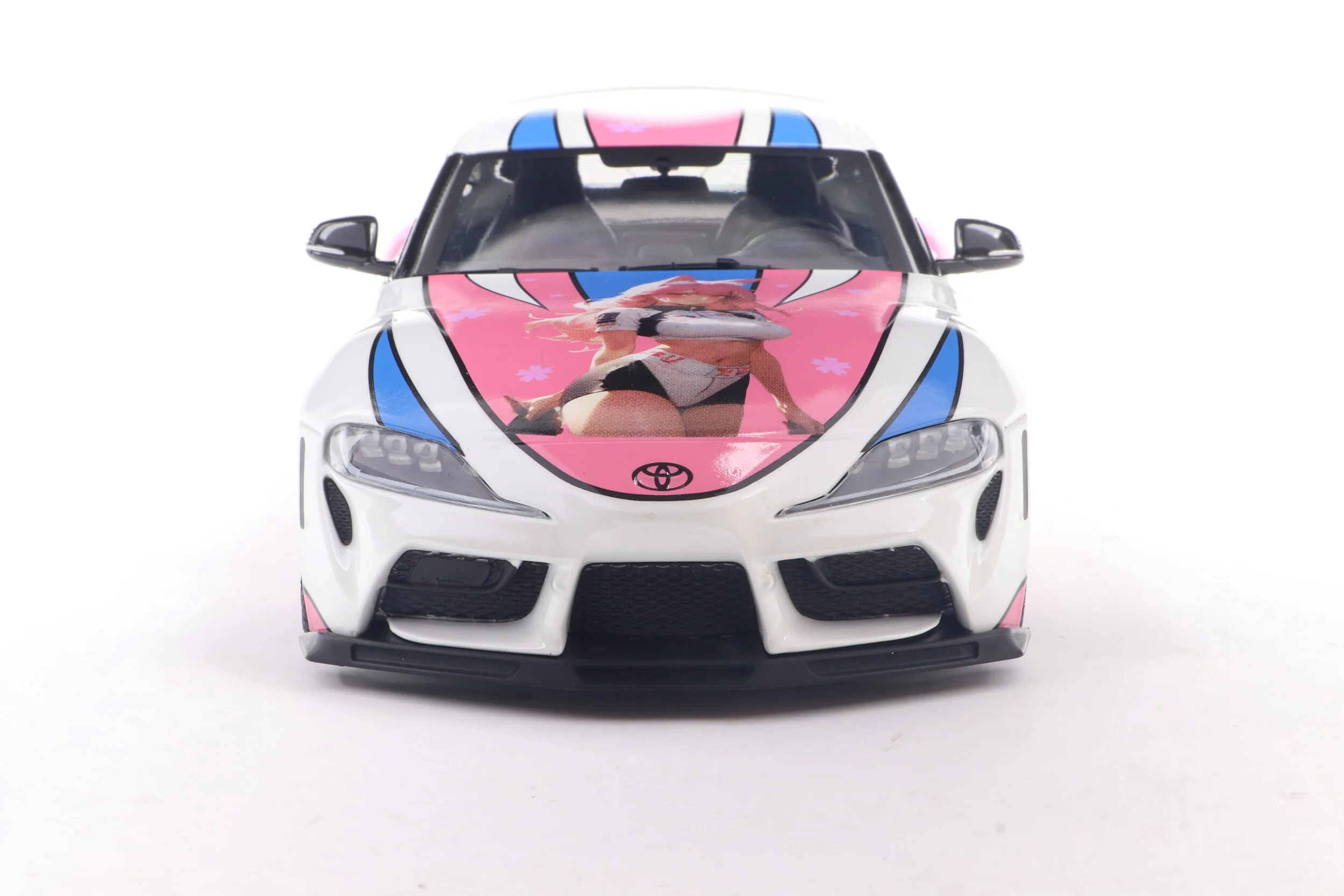 Solido 2024 Toyota GR Supra A90 Itasha White and Pink 1:18 - Image 8