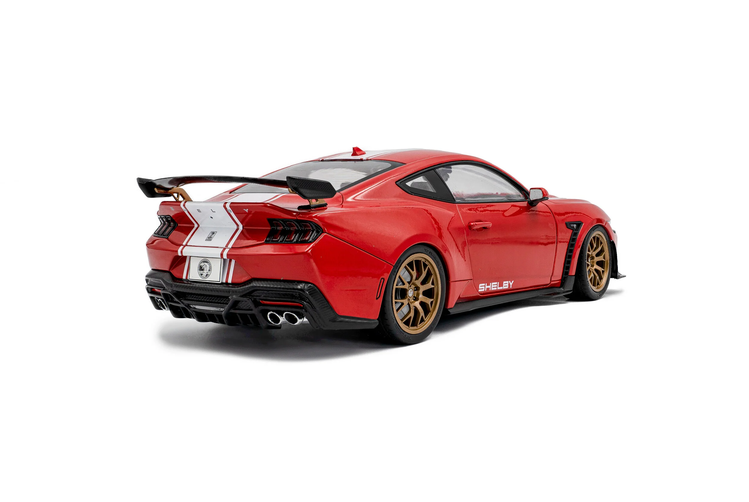 Solido 2025 Ford Shelby Mustang Super Snake Red w/ White Stripes 1:18 - Image 2
