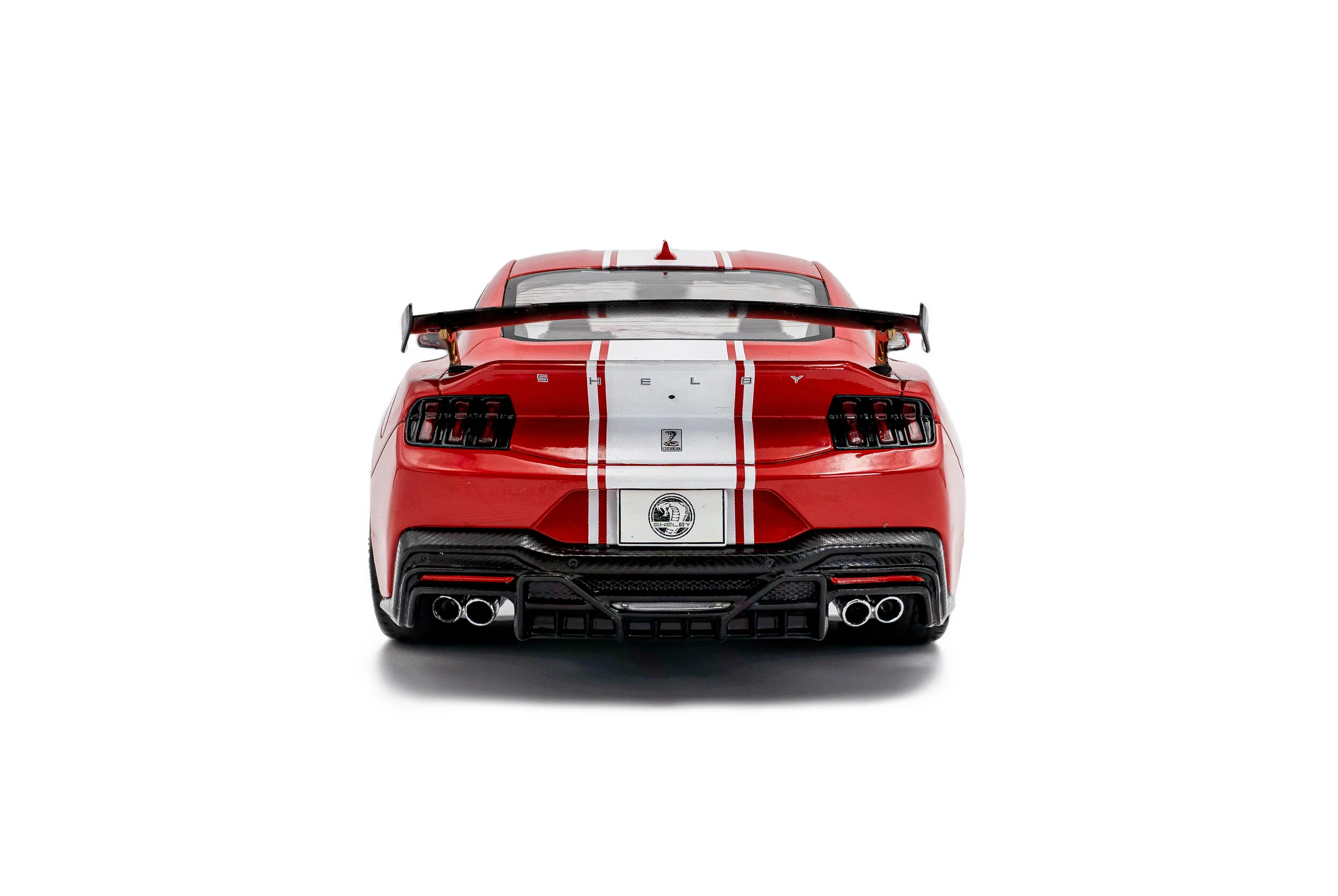 Solido 2025 Ford Shelby Mustang Super Snake Red w/ White Stripes 1:18 - Image 4