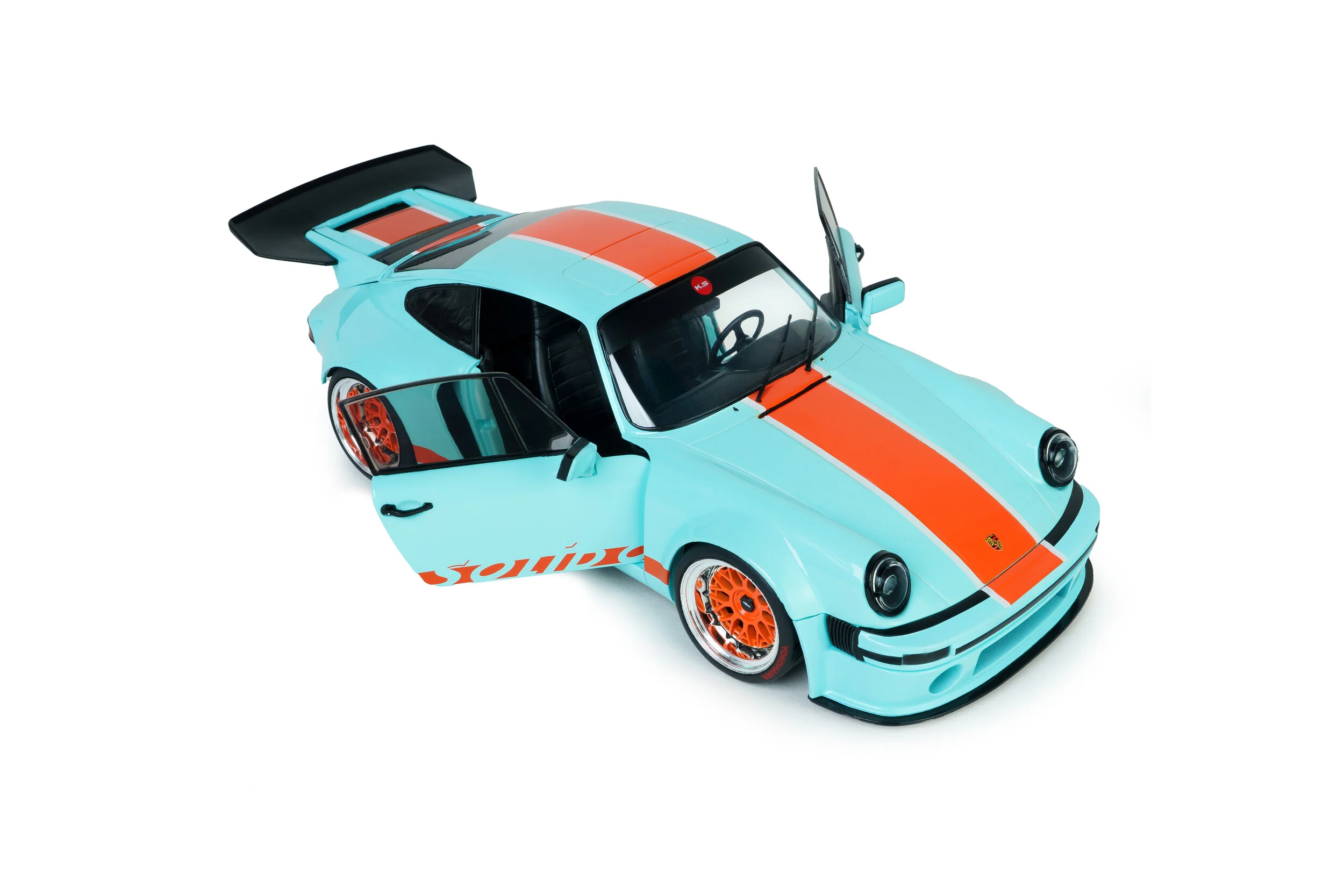 Solido 2026 Porsche 911 KS-R Blue & Orange Khyzyl Saleem 1:18 - Image 10