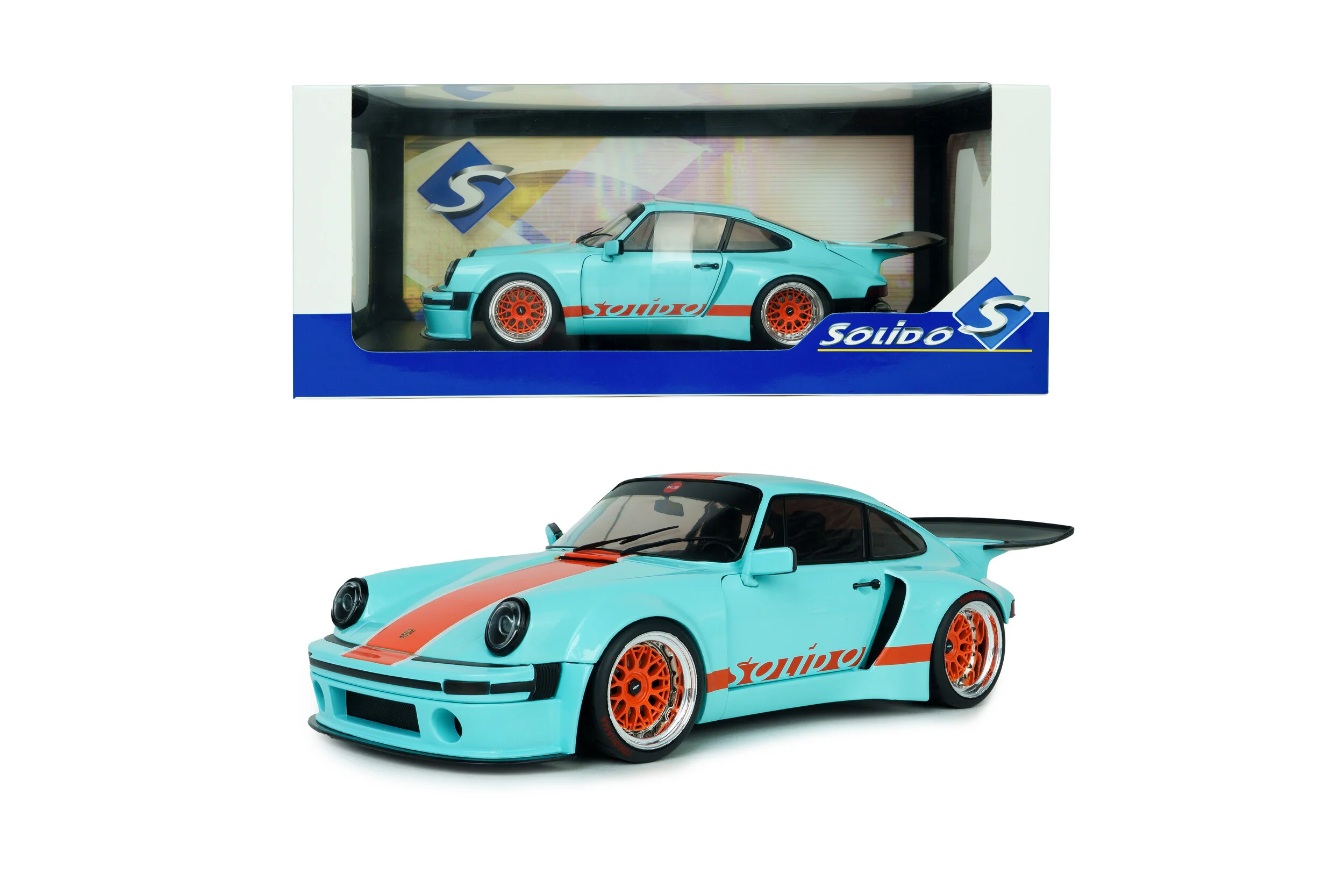 Solido 2026 Porsche 911 KS-R Blue & Orange Khyzyl Saleem 1:18 - Image 11